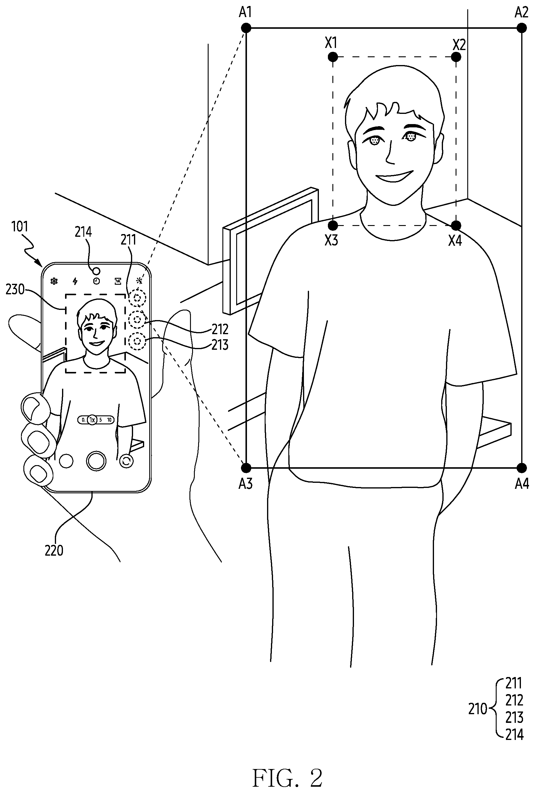 Patent US12621557 Figure 2 – Electronic device and method for displaying image based on interaction