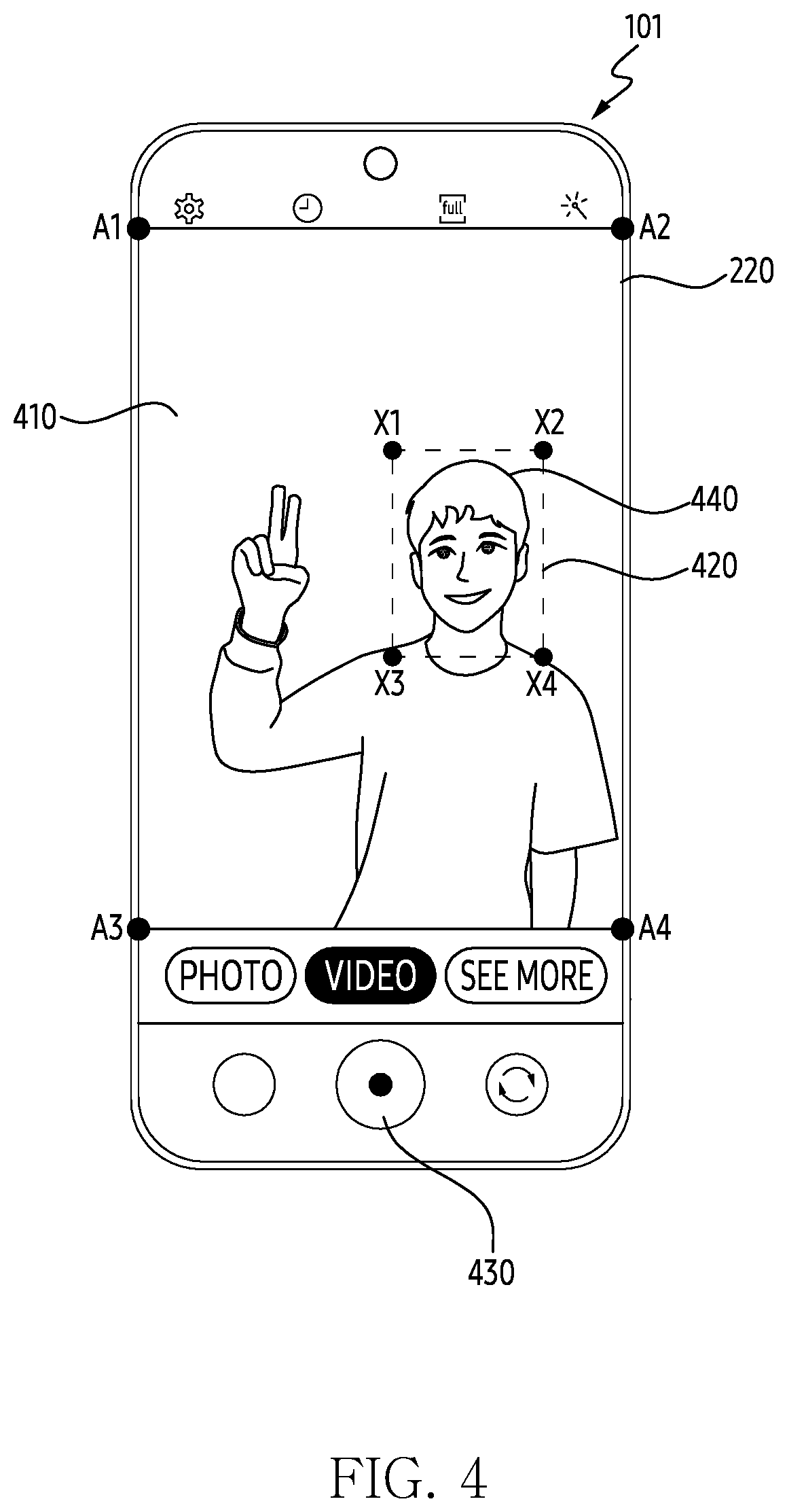 Patent US12621557 Figure 4 – Electronic device and method for displaying image based on interaction