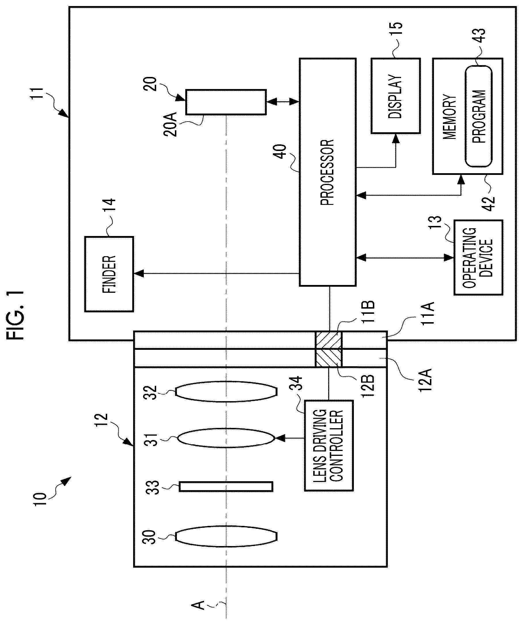 Patent US12621568 — Focusing control device, imaging apparatus, focusing control method, and focusing control program — Figure 1