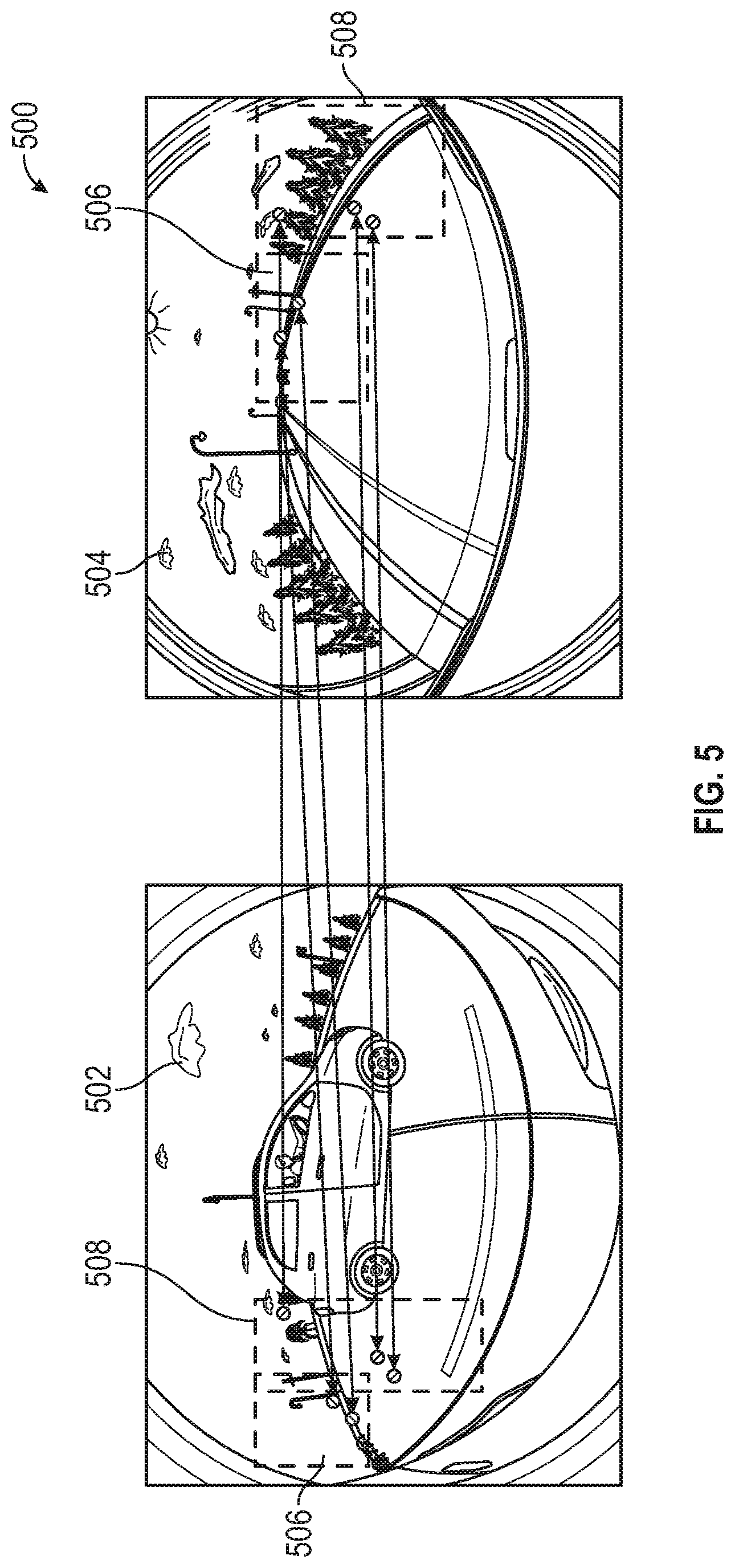 Patent US12621571 Figure 5 – Camera-to-camera transformation using multiple region matching and bundle adjustment