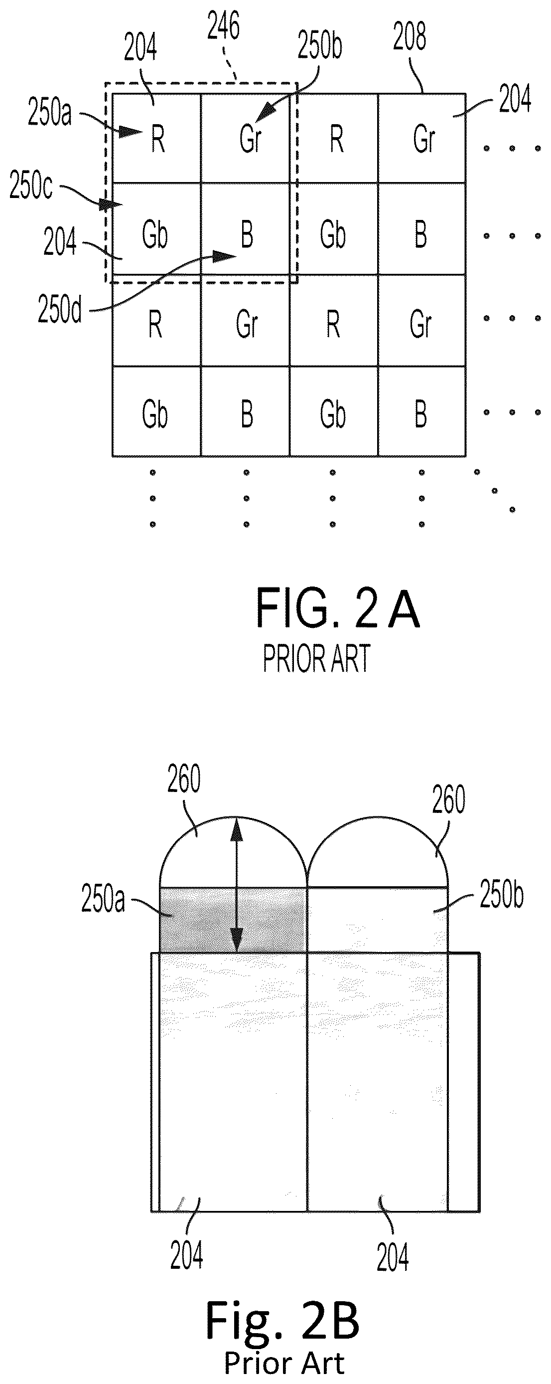 Patent US12621578 Figure 2 – Hyperspectral sensor with diffractive focusing elements and color filters