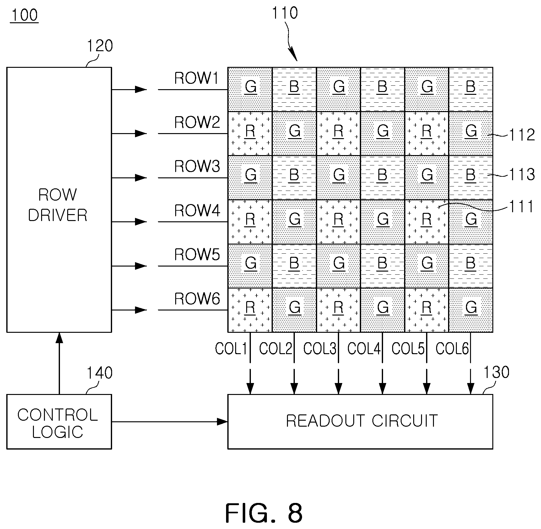 Patent US12621580 Figure 8 – Image sensor and electronic device including the same