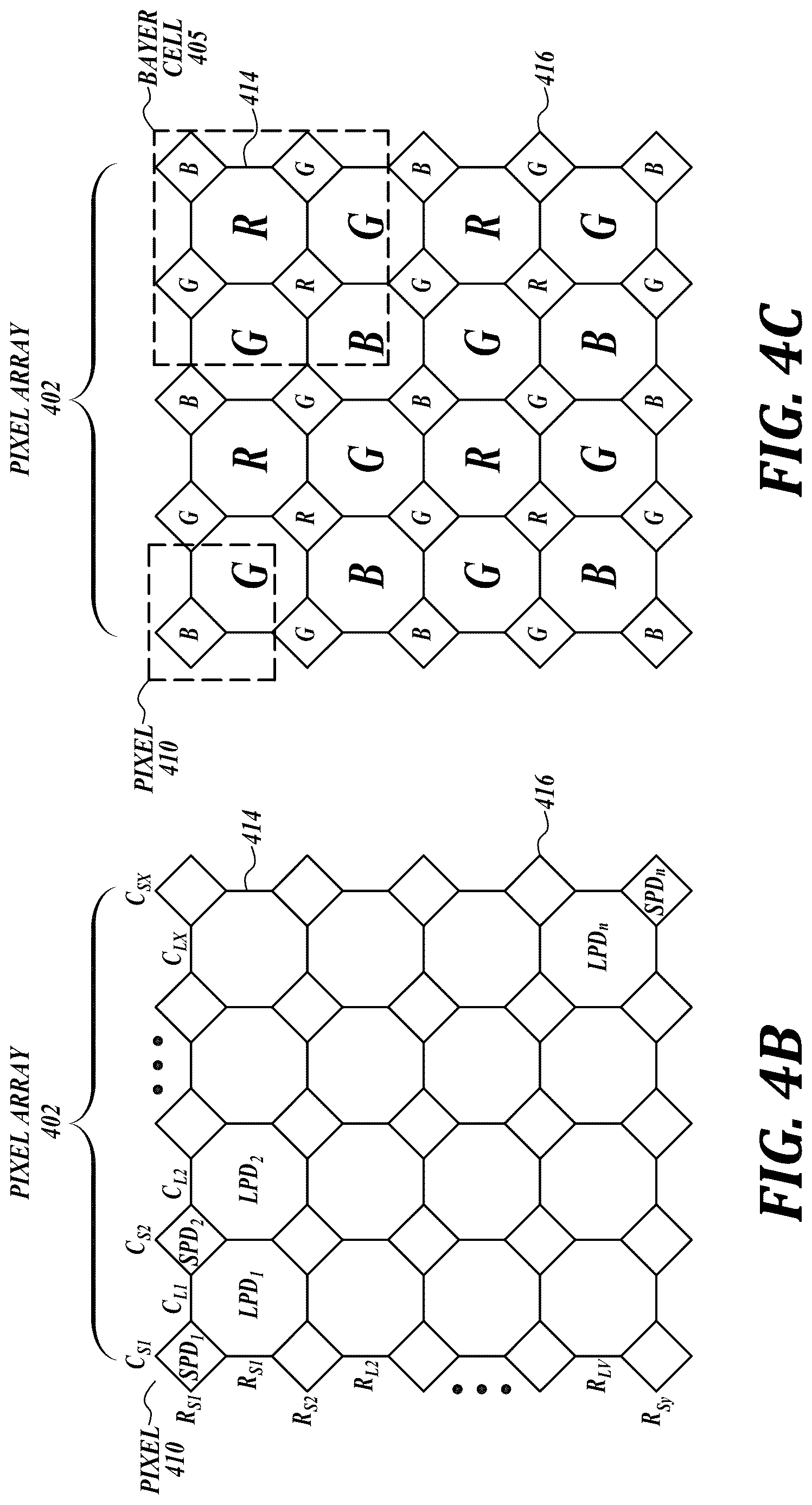 Patent US12621583 Figure 5 – Image sensor with lateral overflow integrating capacitor (LOFIC) for high dynamic range (HDR) and split pixel for light emitting diode (LED) flicker mitigation
