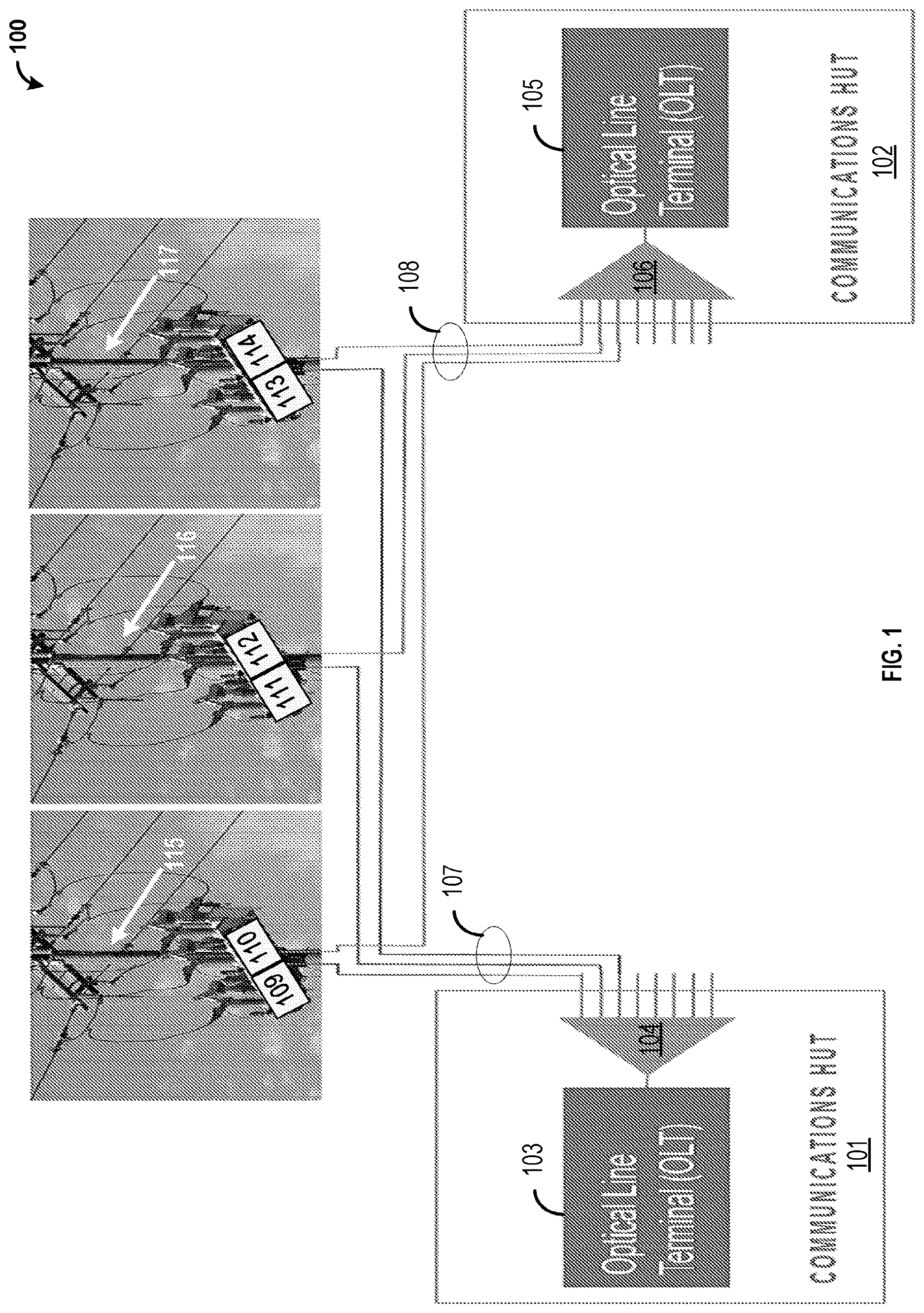 Patent US12621591 — Passive optical network for utility infrastructure resiliency — Figure 1