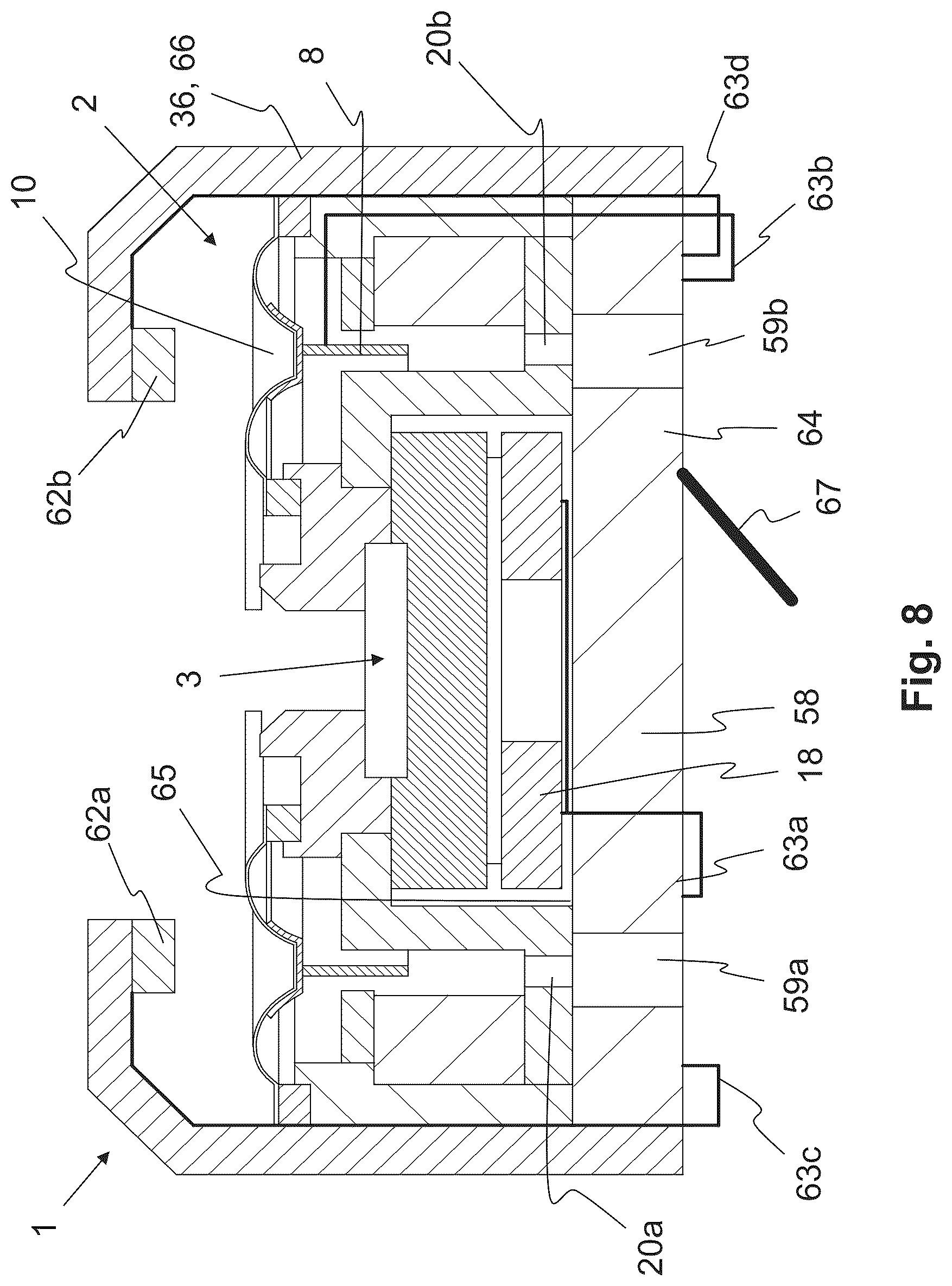 Patent US12621595 Figure 8 – Acoustic transducer unit