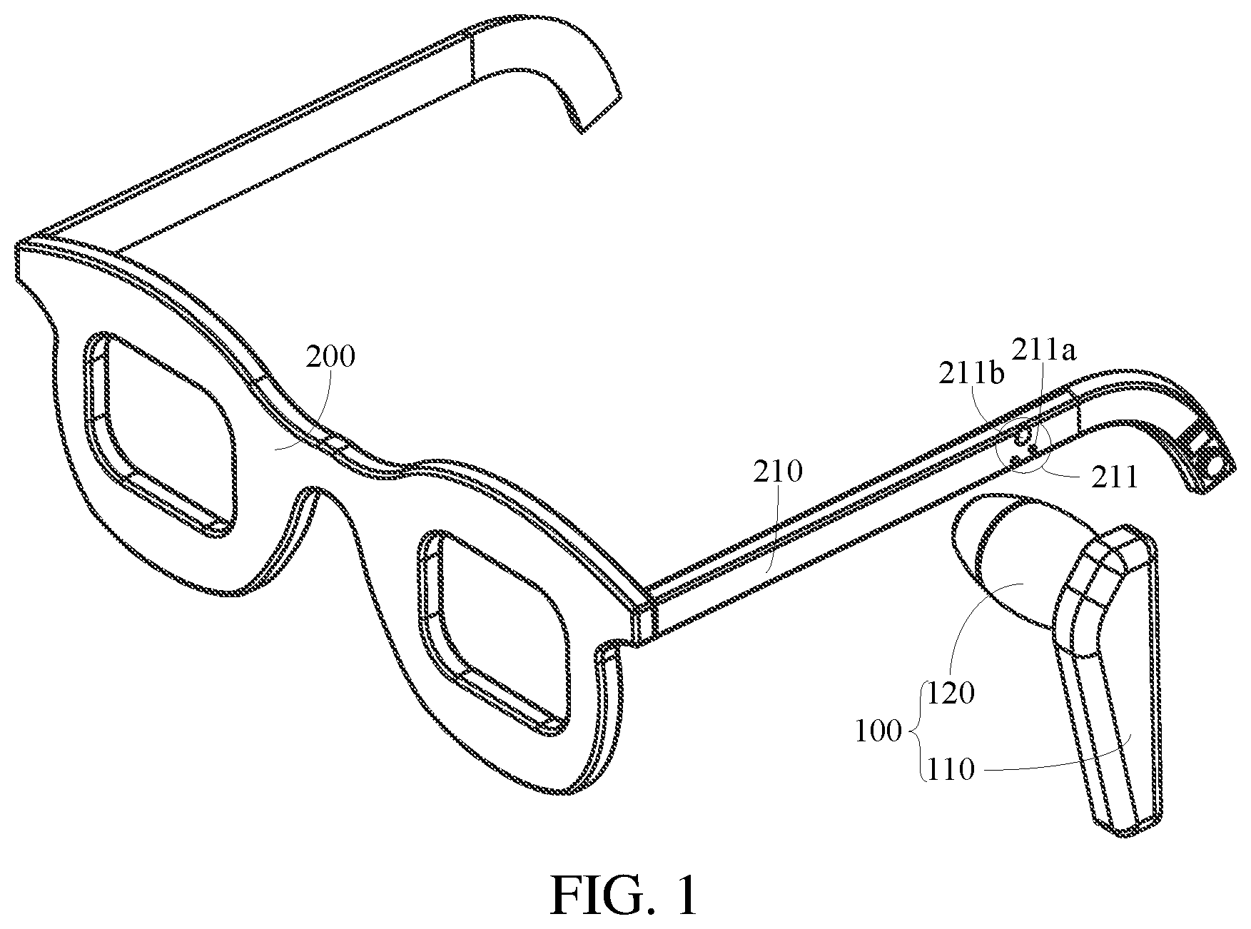 Patent US12621597 Figure 1 – Wearable device assembly
