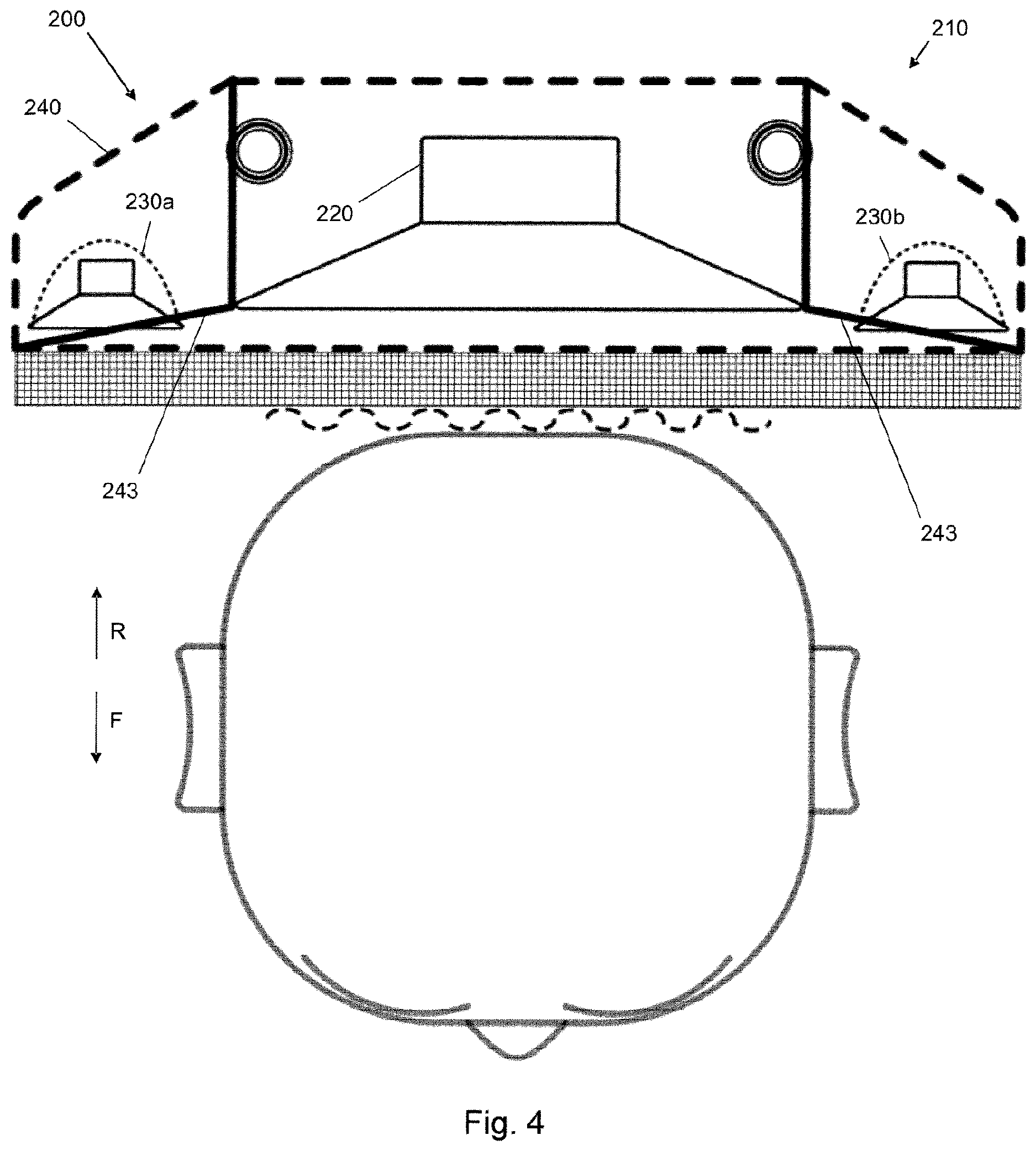 Patent US12621602 Figure 4 – Loudspeaker assembly for headrest