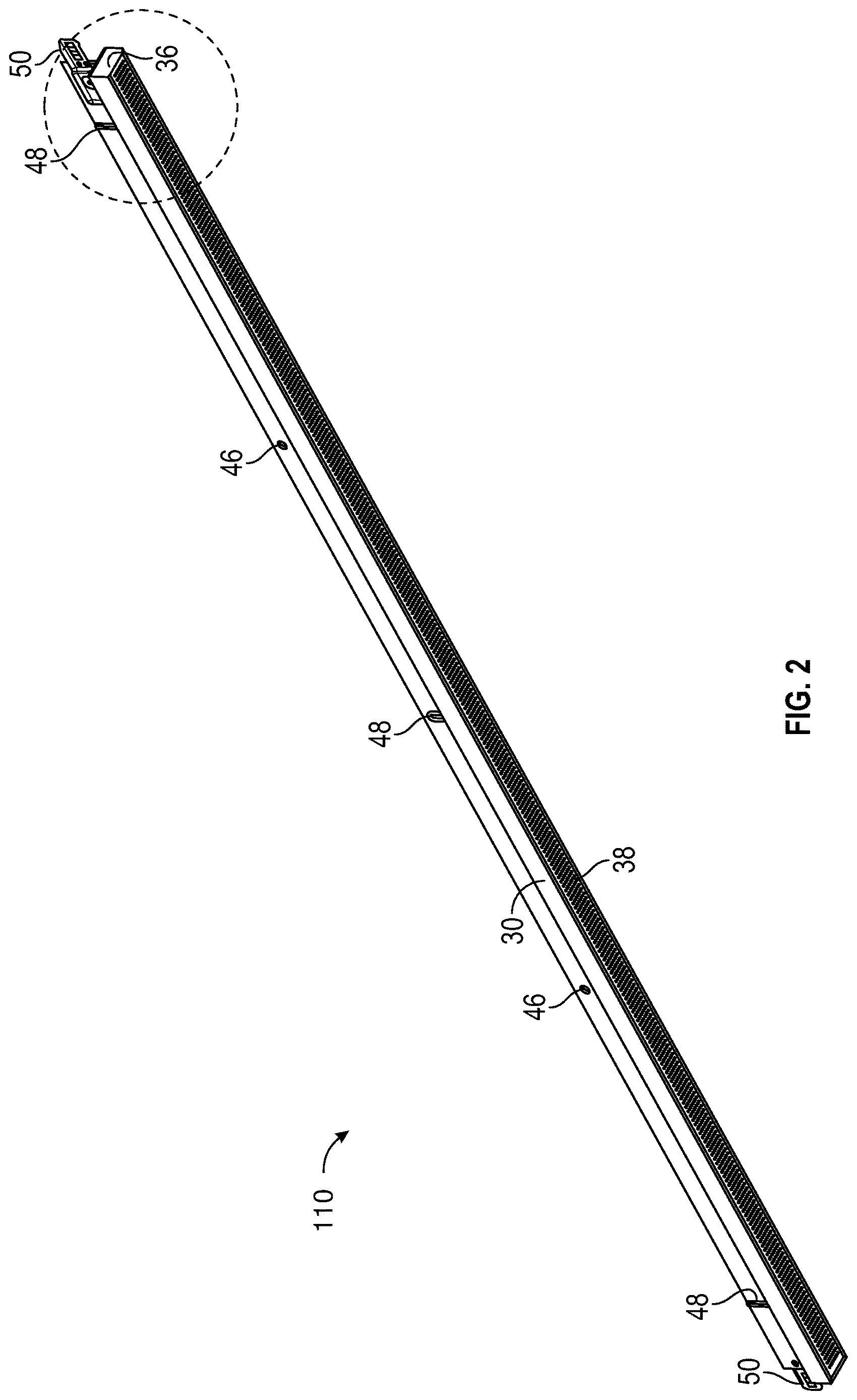 Patent US12621608 Figure 2 – Rigid linear diaphragm loudspeaker and mounting system