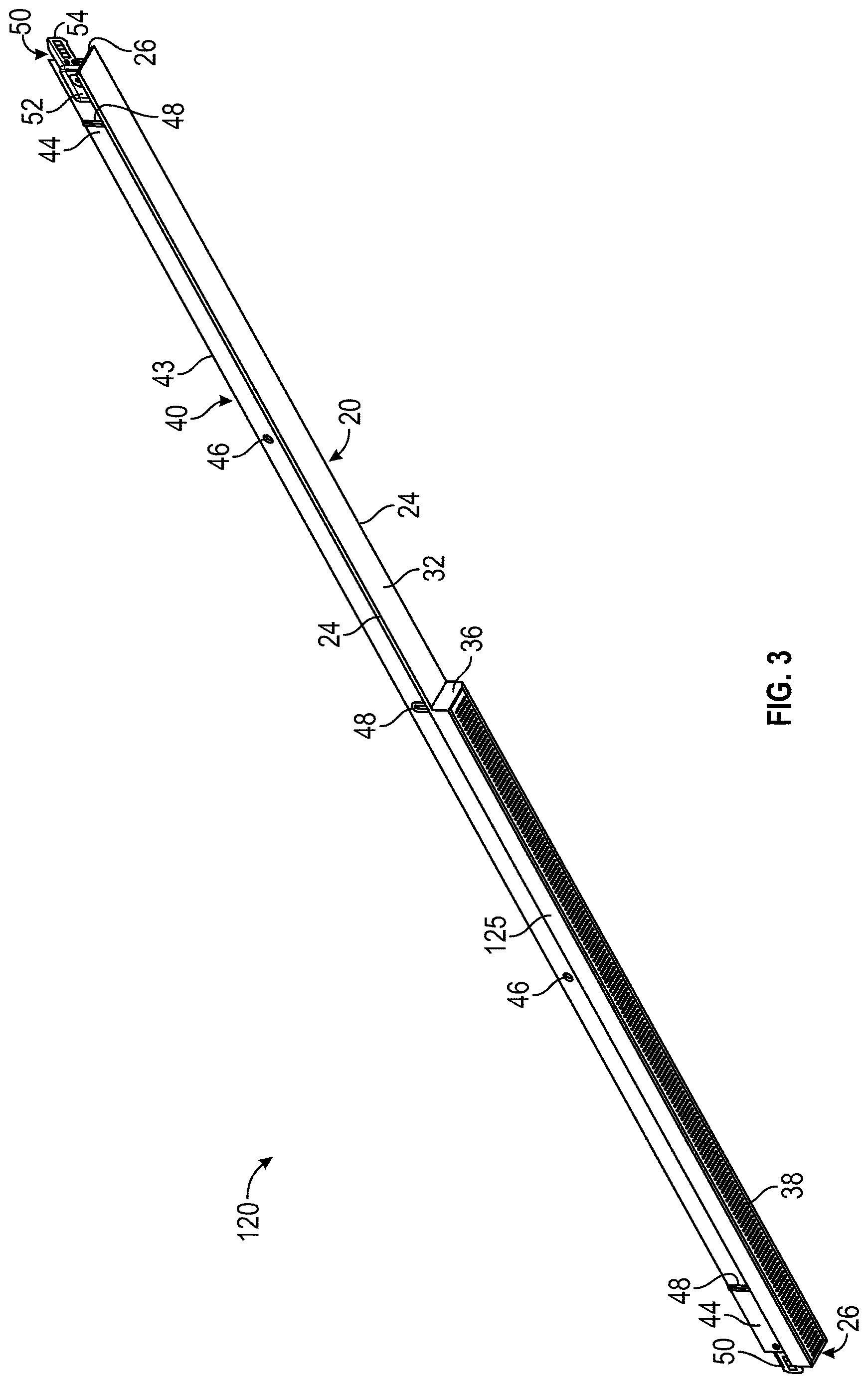 Patent US12621608 Figure 3 – Rigid linear diaphragm loudspeaker and mounting system