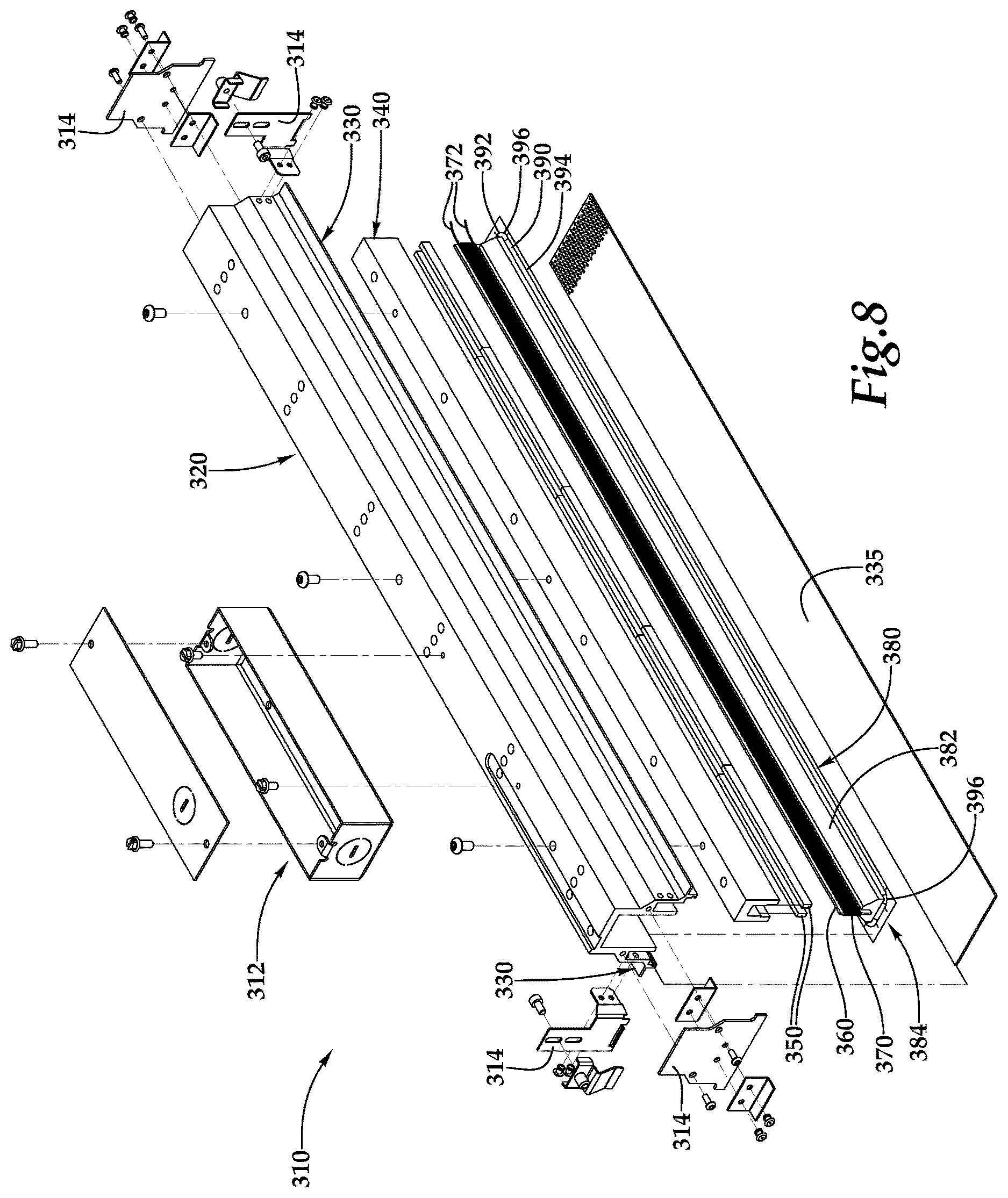 Patent US12621608 Figure 6 – Rigid linear diaphragm loudspeaker and mounting system
