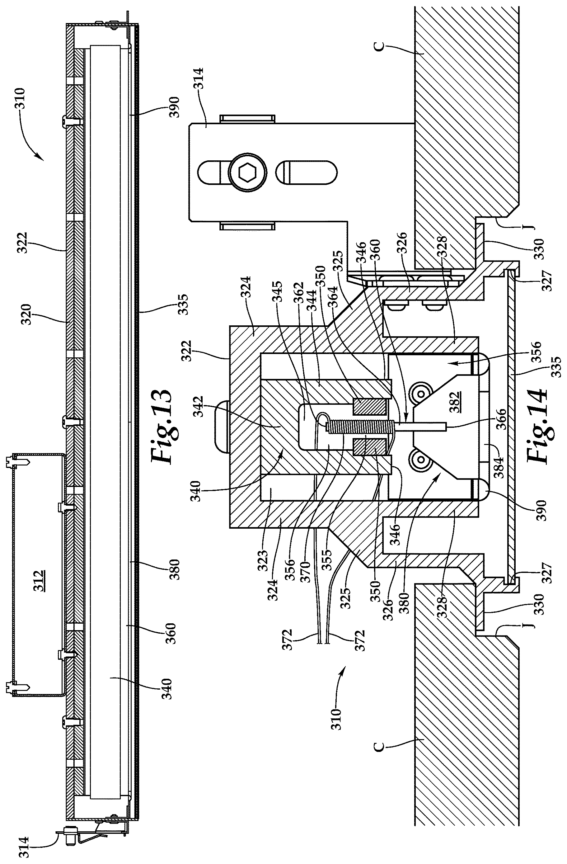 Patent US12621608 Figure 8 – Rigid linear diaphragm loudspeaker and mounting system