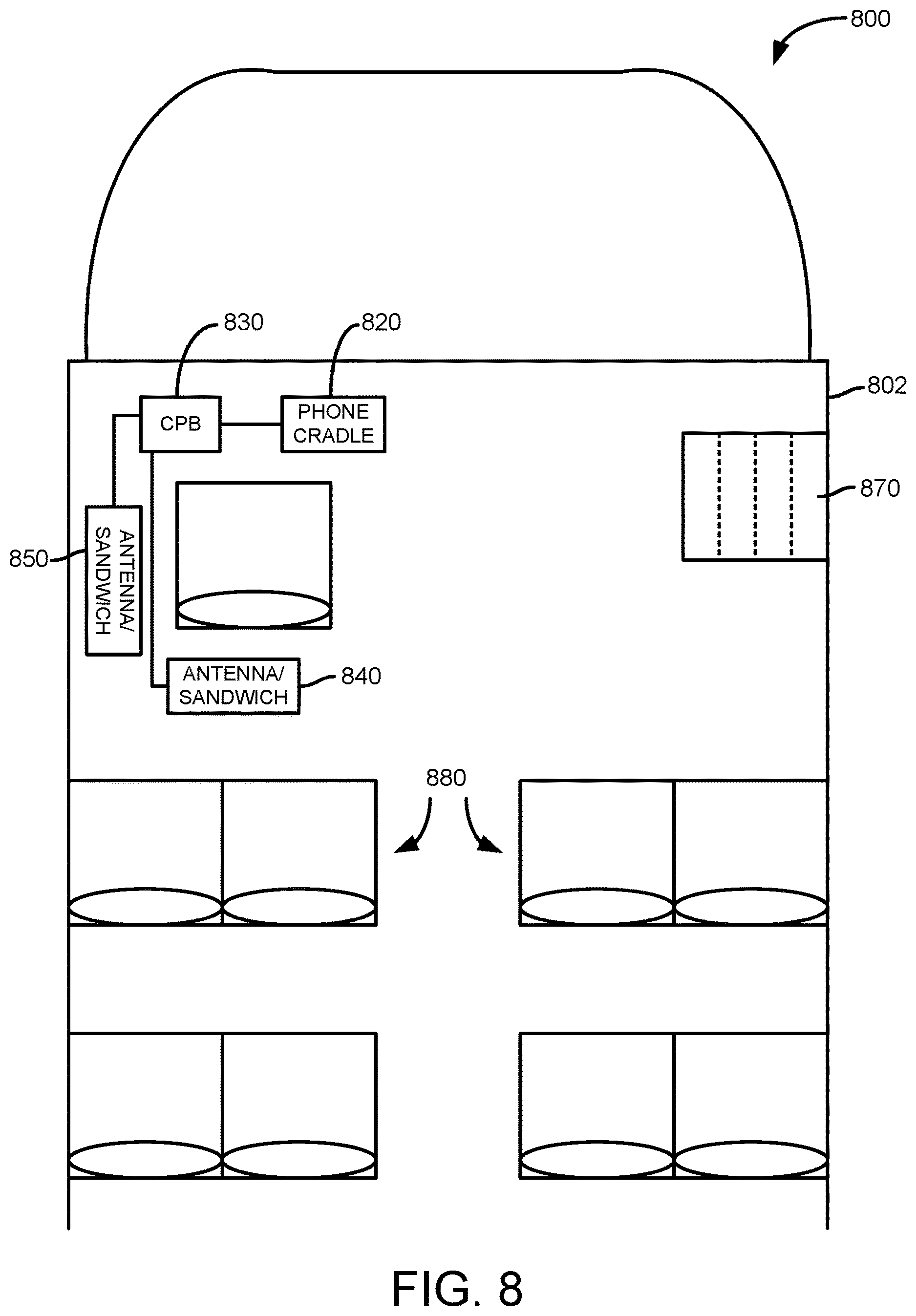 Patent US12621639 Figure 8 – Systems, methods, and devices for enforcing do not disturb functionality on mobile devices