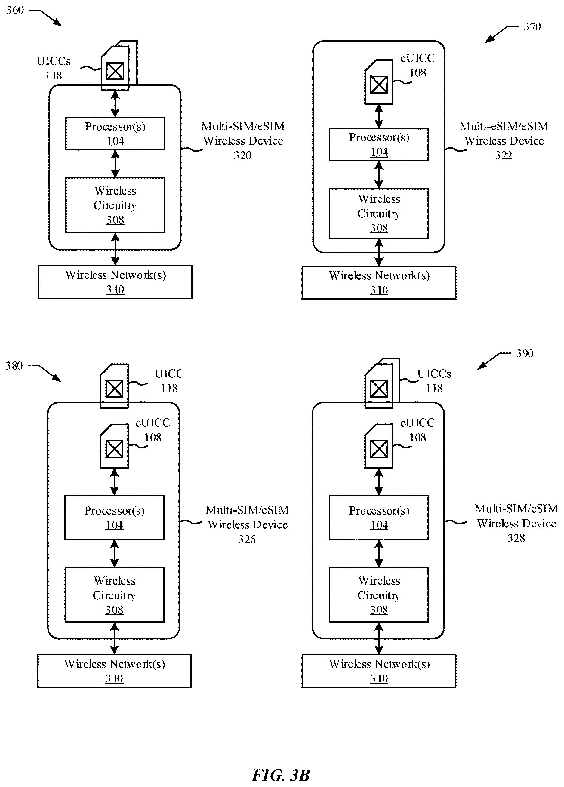 Patent US12621650 Figure 4 – Dynamic device capability for multi-SIM/eSIM wireless devices during out-of-service scenarios