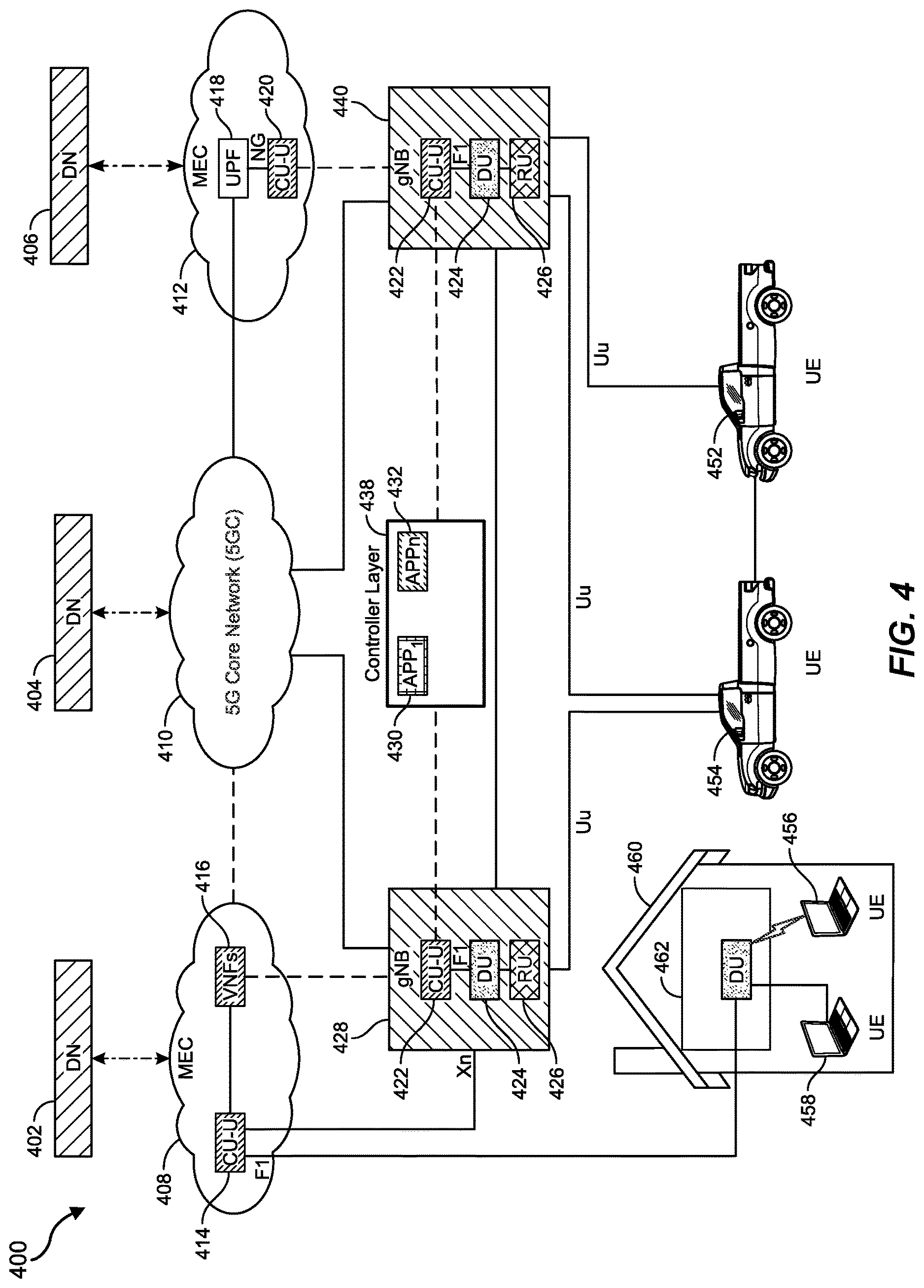 Patent US12621685 Figure 4 – Open radio access network maintenance applications