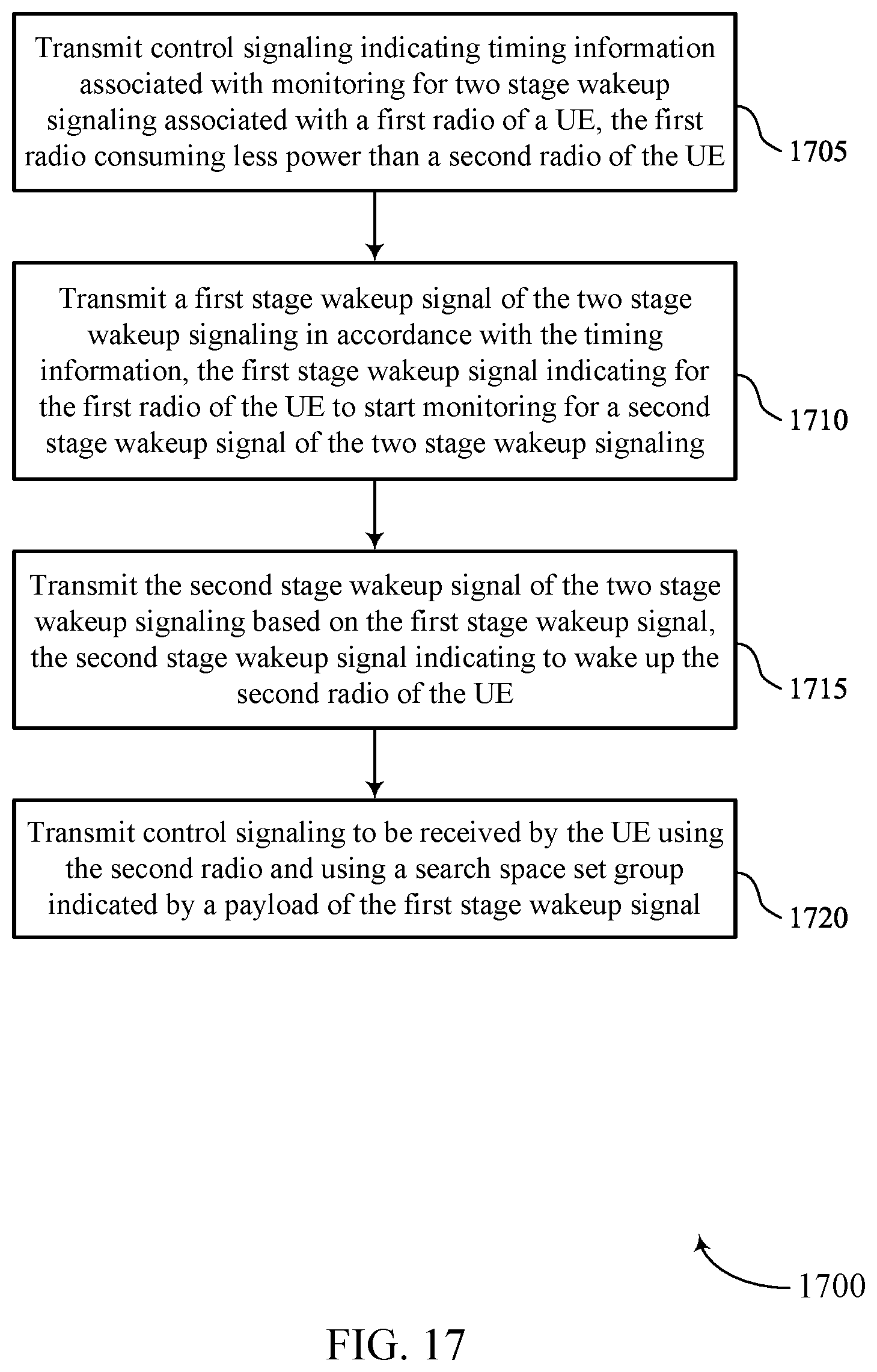 Patent US12621772 Figure 17 – Two stage wakeup signals for a low power radio