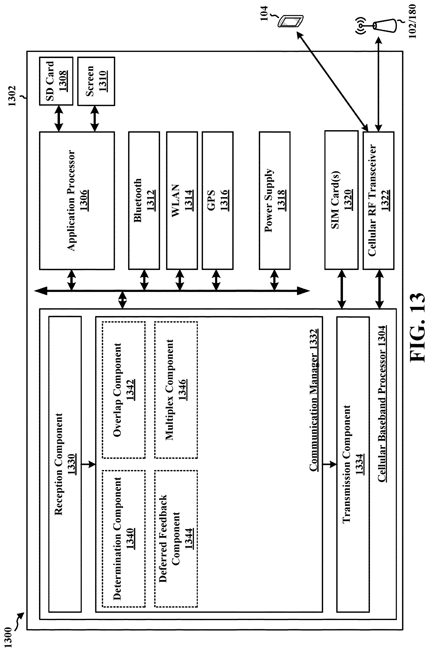Patent US12621833 Figure 13 – Transmission of deferred SPS HARQ feedback coinciding with current PUCCH