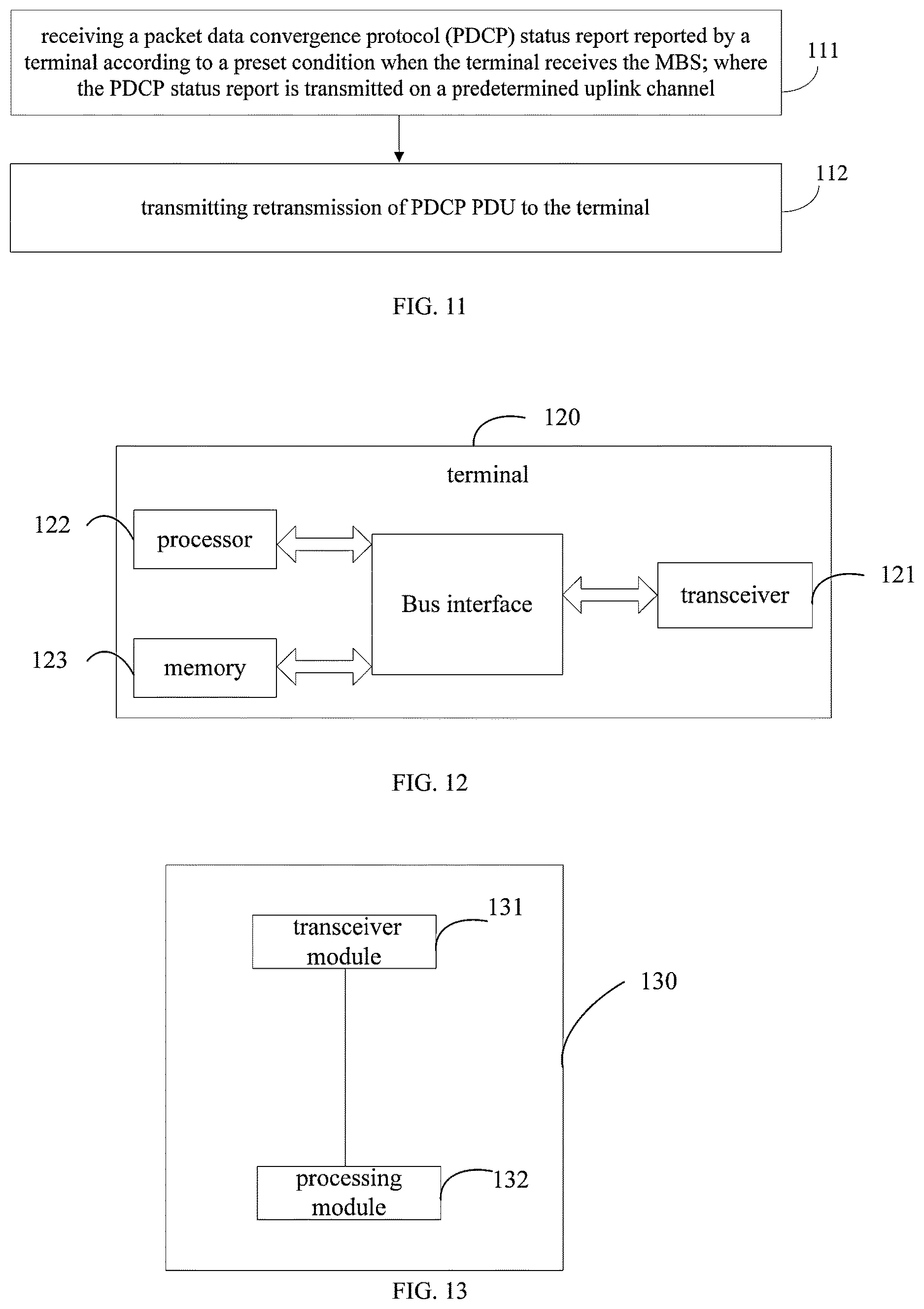 Patent US12621906 Figure 6 – Packet data convergence protocol status reporting method, packet data convergence protocol status receiving method, terminal and device