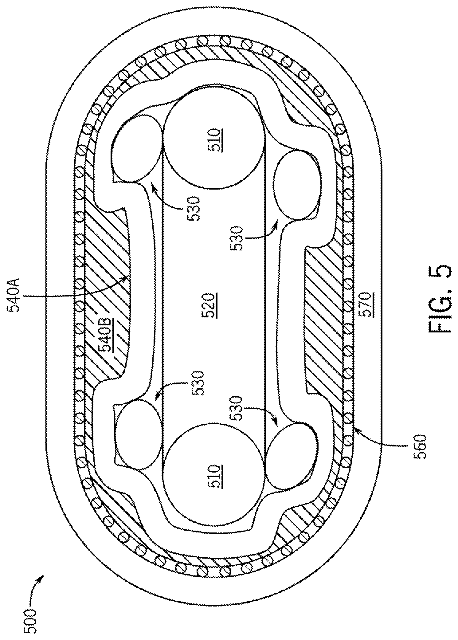 Patent US12621908 Figure 5 – Self-regulating heater cable with buffer layer
