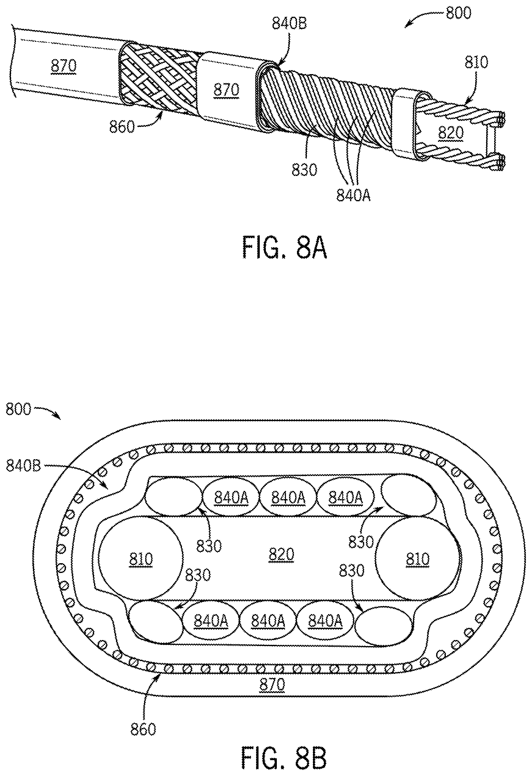 Patent US12621908 Figure 8 – Self-regulating heater cable with buffer layer
