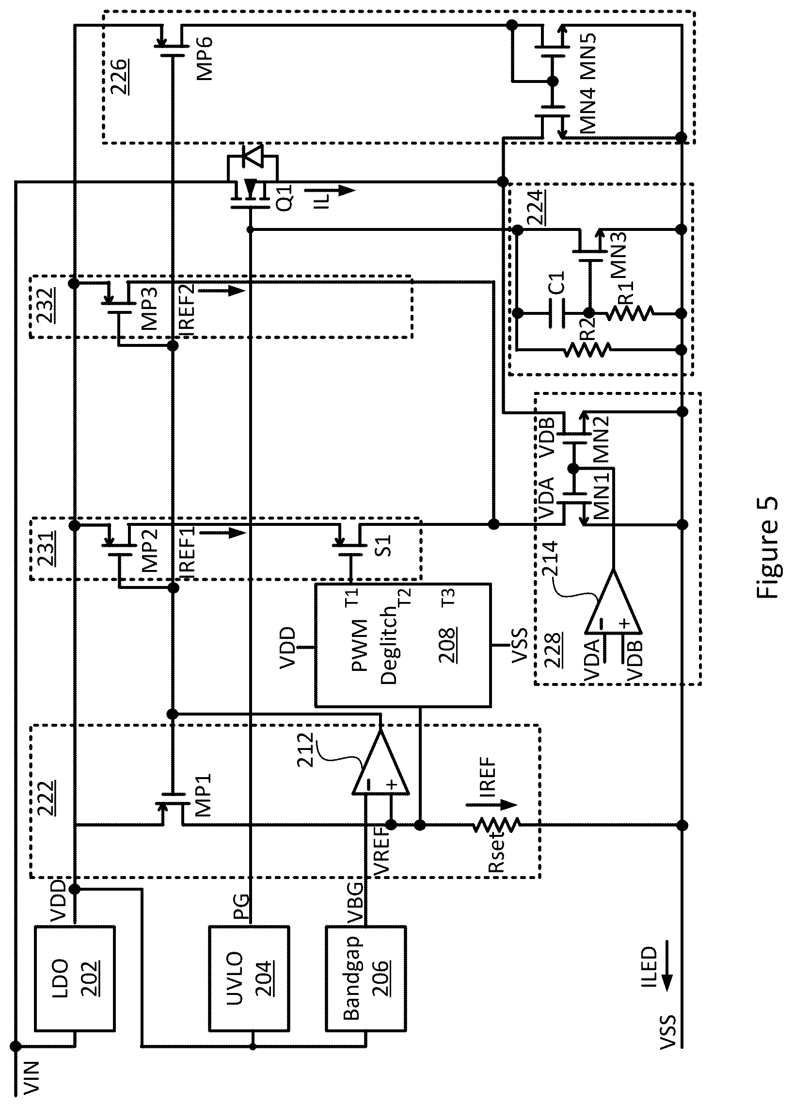 Patent US12621913 Figure 5 – LED current overshoot reduction apparatus and method