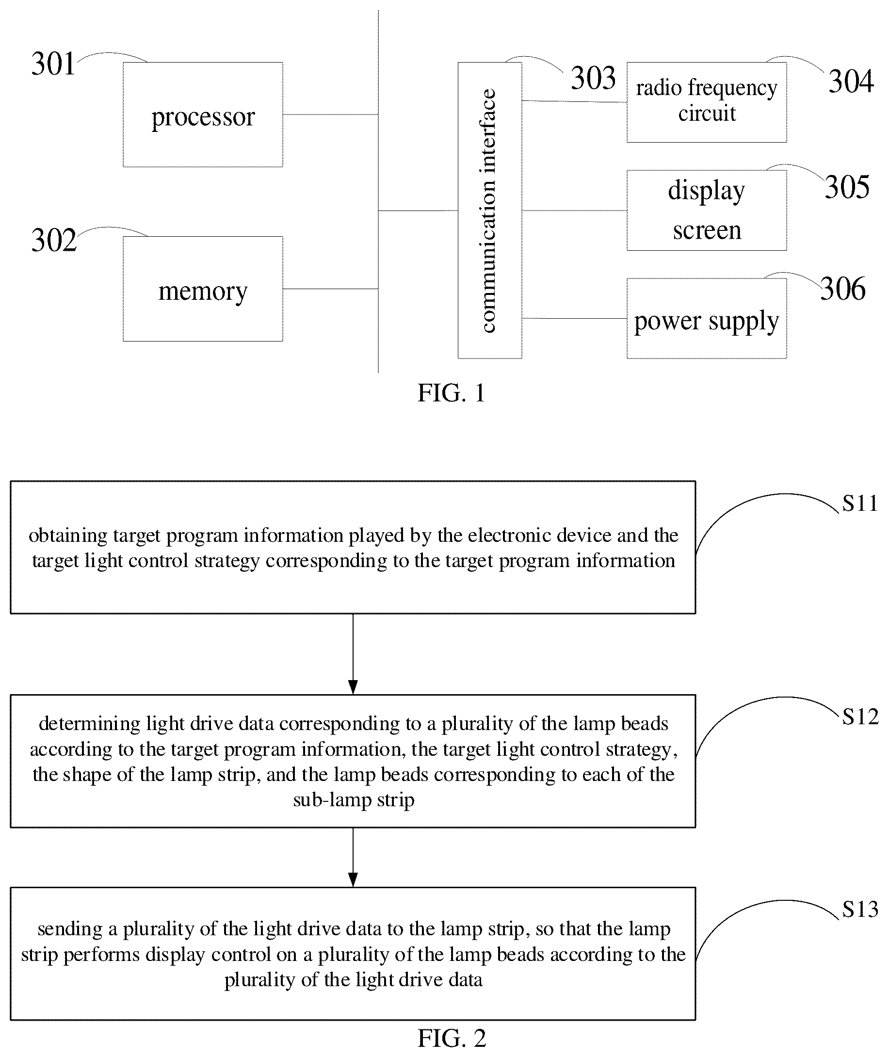 Patent US12621915 Figure 1 – Method for controlling lamp strip, lamp strip system, electronic device and storage medium