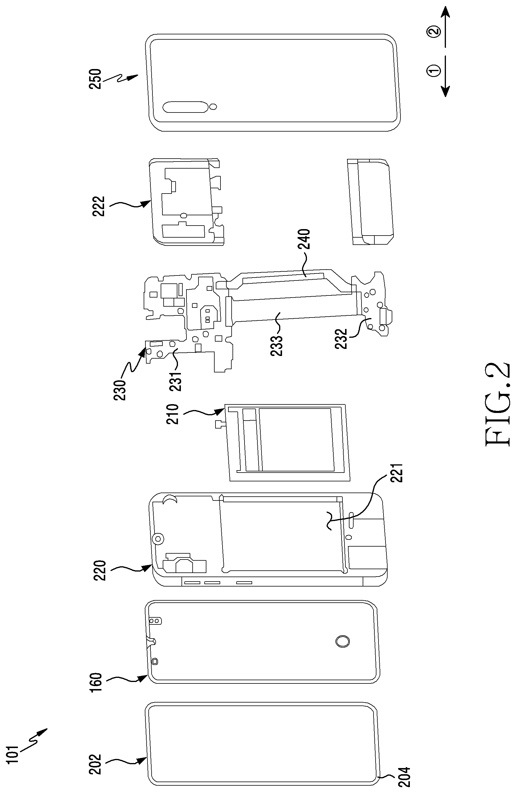 Patent US12621925 Figure 2 – Circuit board having electromagnetic shielding structures and electronic device including the same