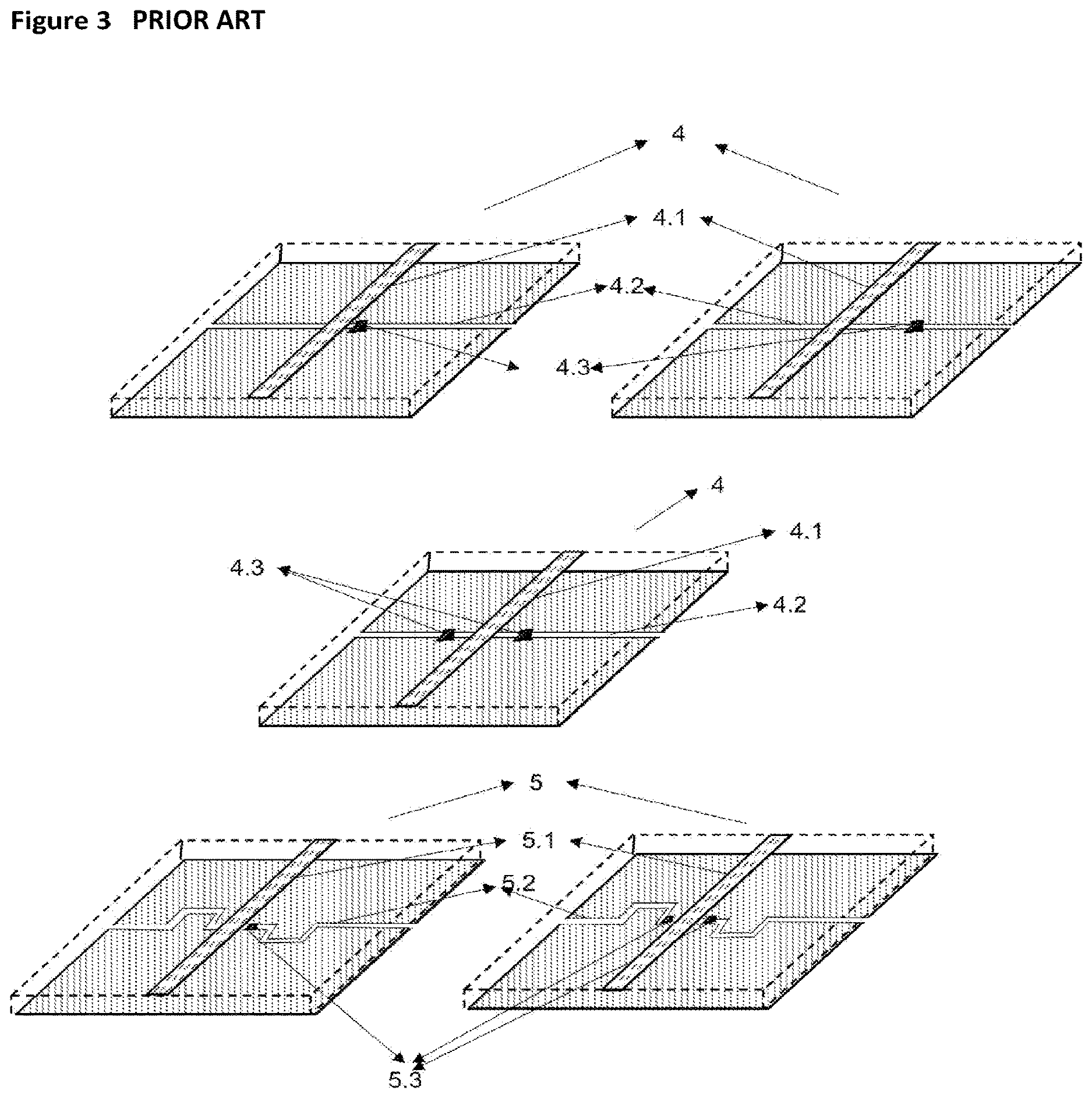 Patent US12621926 Figure 3 – Printed circuit board including interdigital slots and/or splits on reference planes for reducing EMI