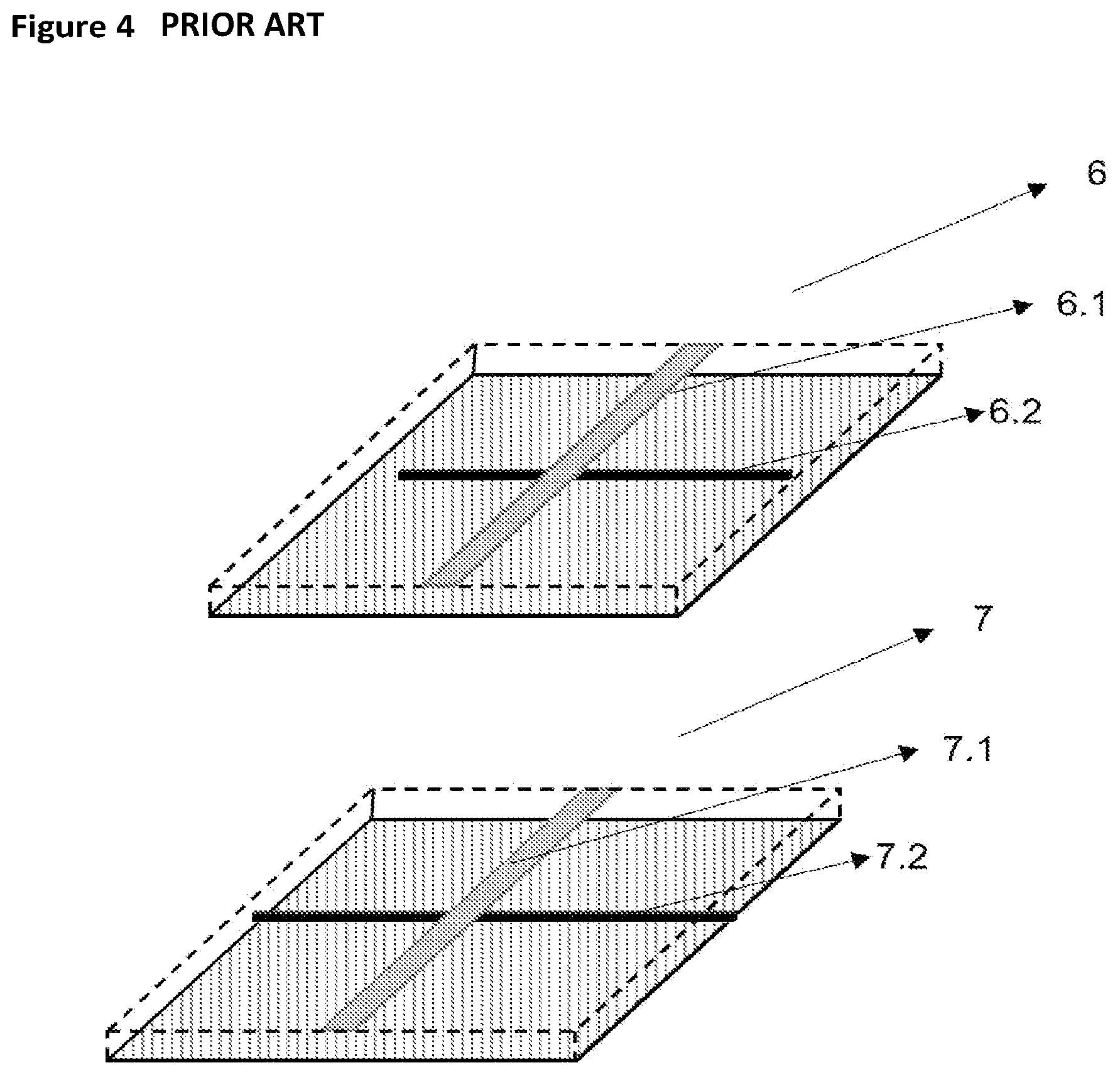 Patent US12621926 Figure 4 – Printed circuit board including interdigital slots and/or splits on reference planes for reducing EMI