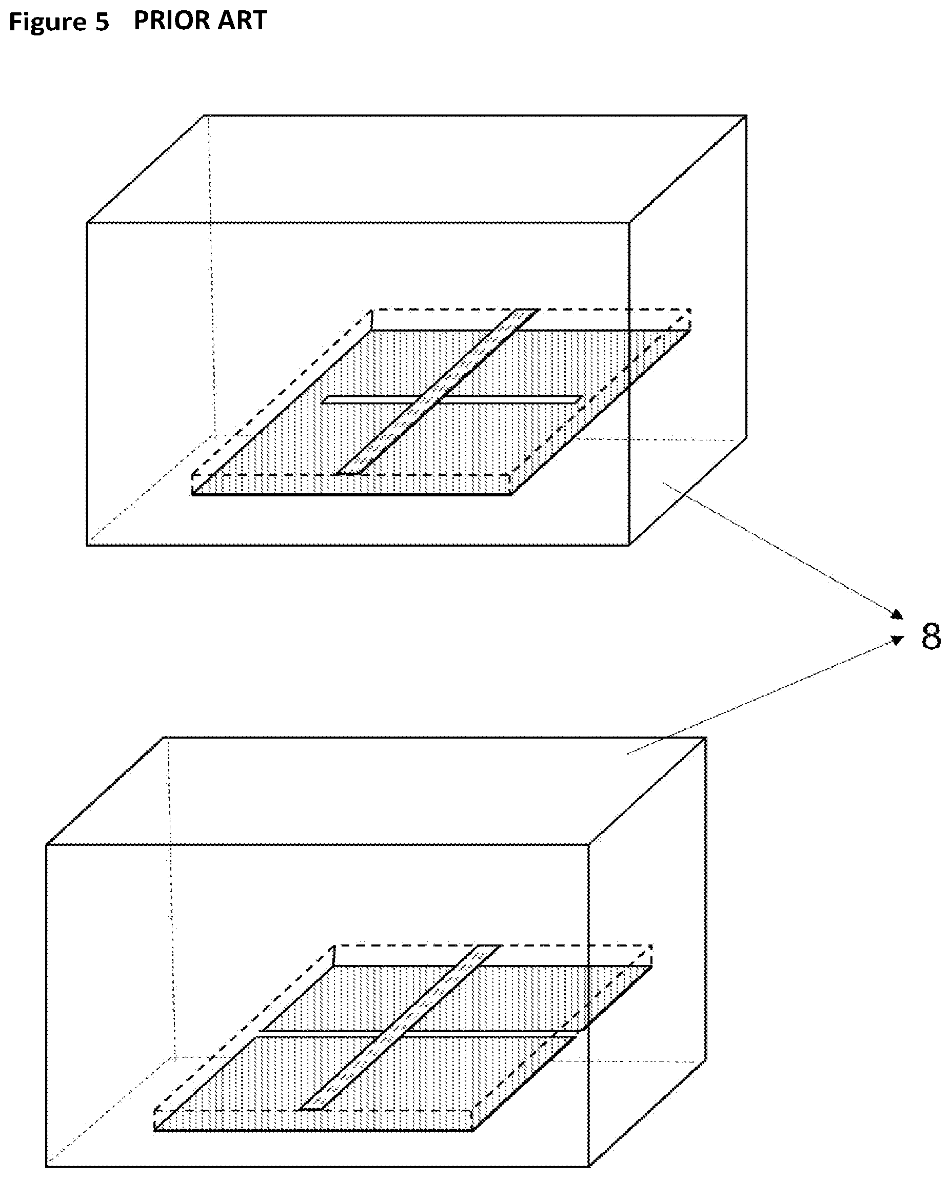Patent US12621926 Figure 5 – Printed circuit board including interdigital slots and/or splits on reference planes for reducing EMI