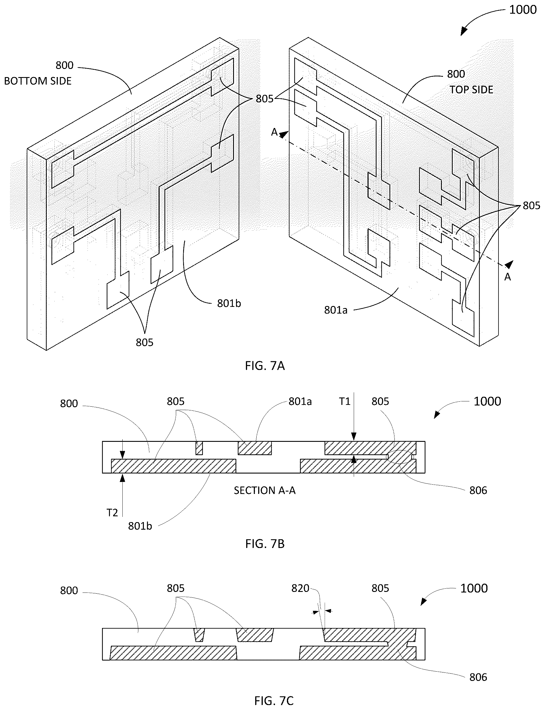 Patent US12621930 Figure 6 – Printed circuit board dielectric molding or machining and electrolytic metallization