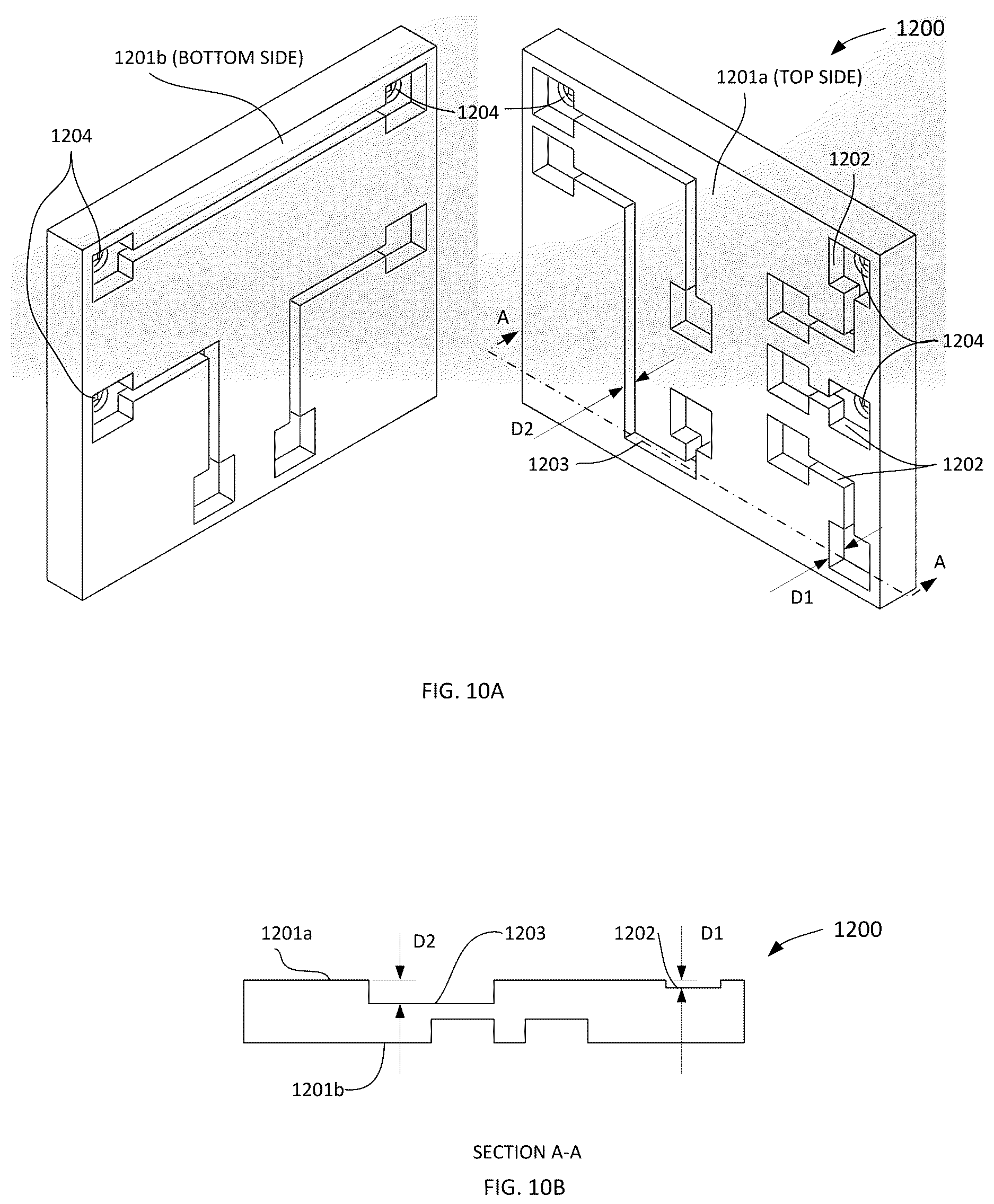 Patent US12621930 Figure 8 – Printed circuit board dielectric molding or machining and electrolytic metallization