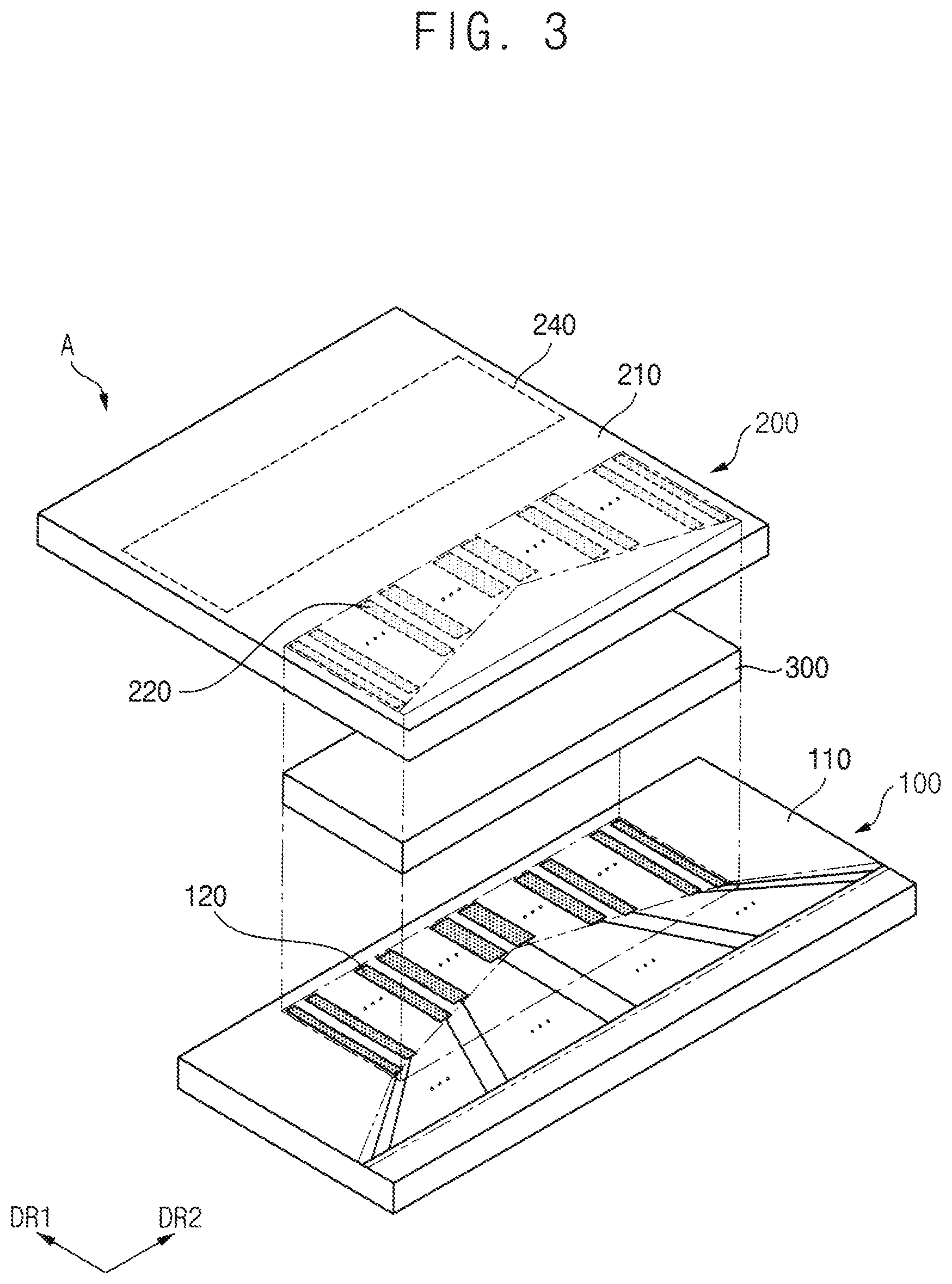 Patent US12621932 Figure 3 – Display panel including signal pads with varying dimensions