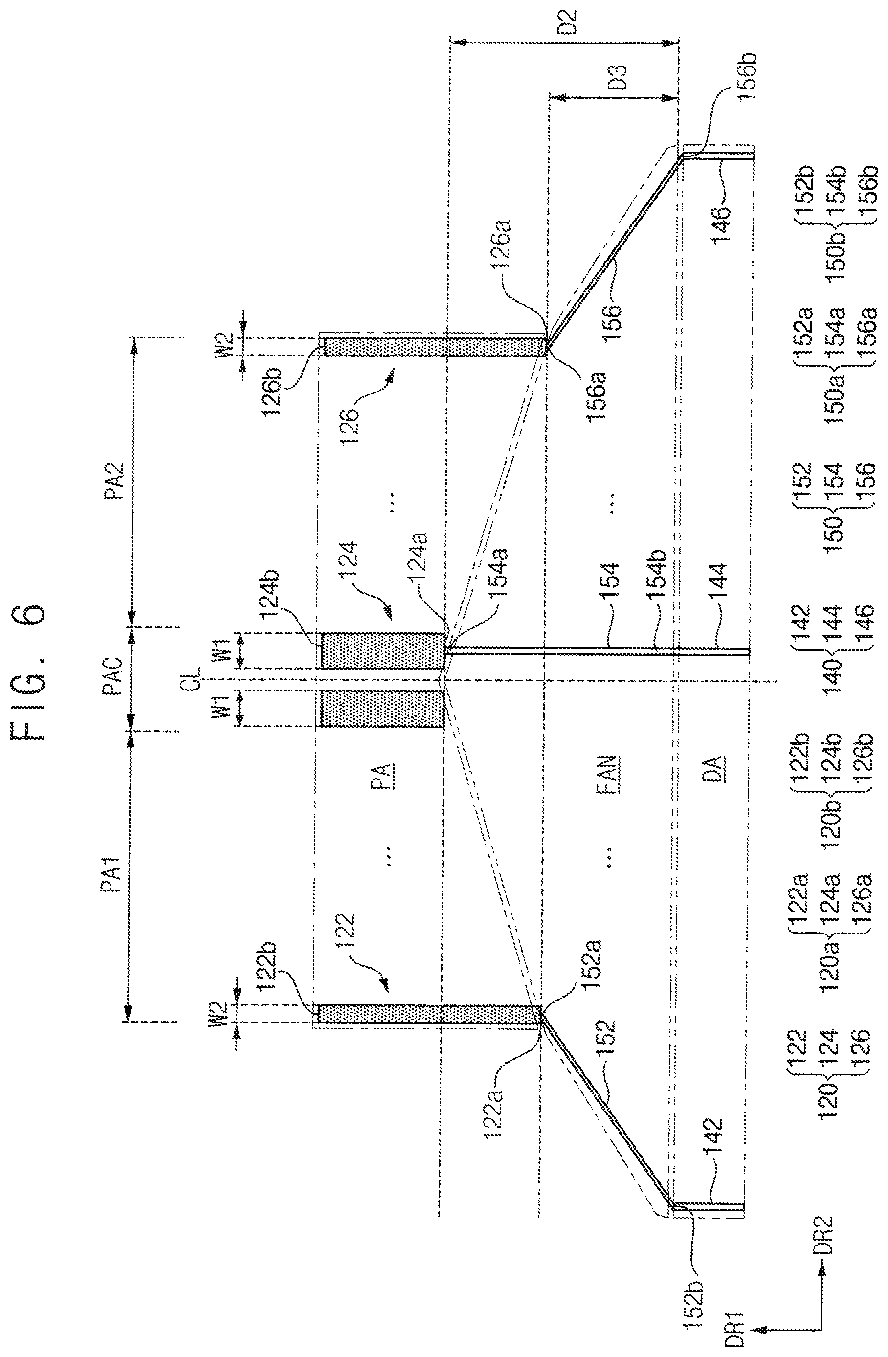 Patent US12621932 Figure 6 – Display panel including signal pads with varying dimensions