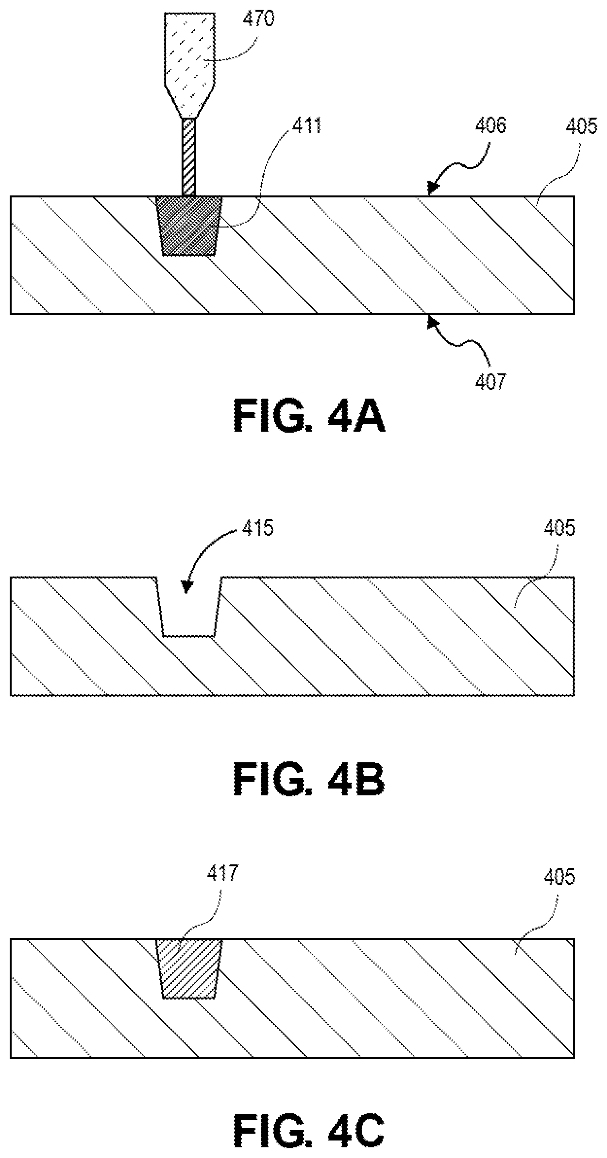 Patent US12621937 Figure 5 – Package substrate including core with trench vias and planes