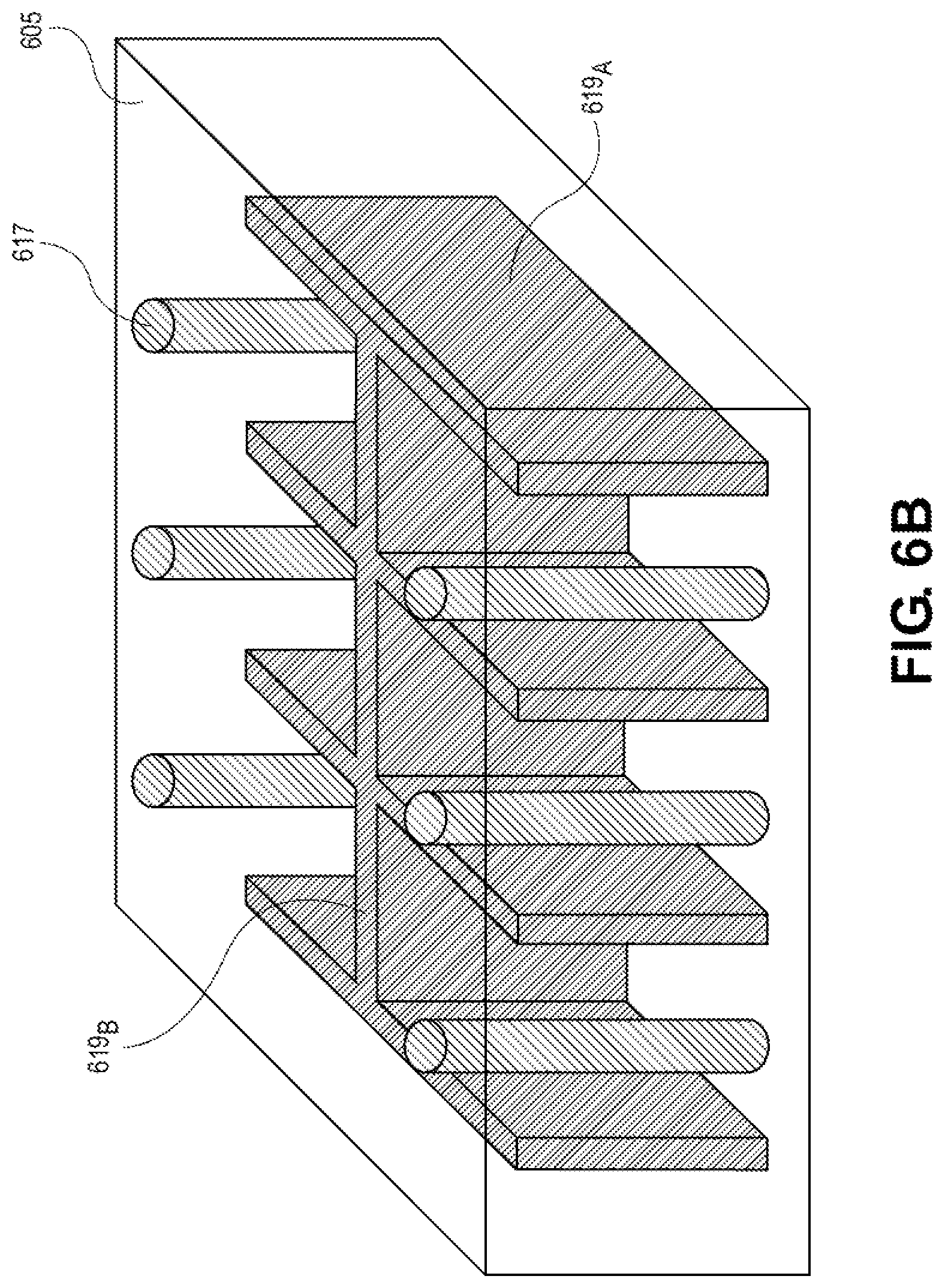 Patent US12621937 Figure 8 – Package substrate including core with trench vias and planes
