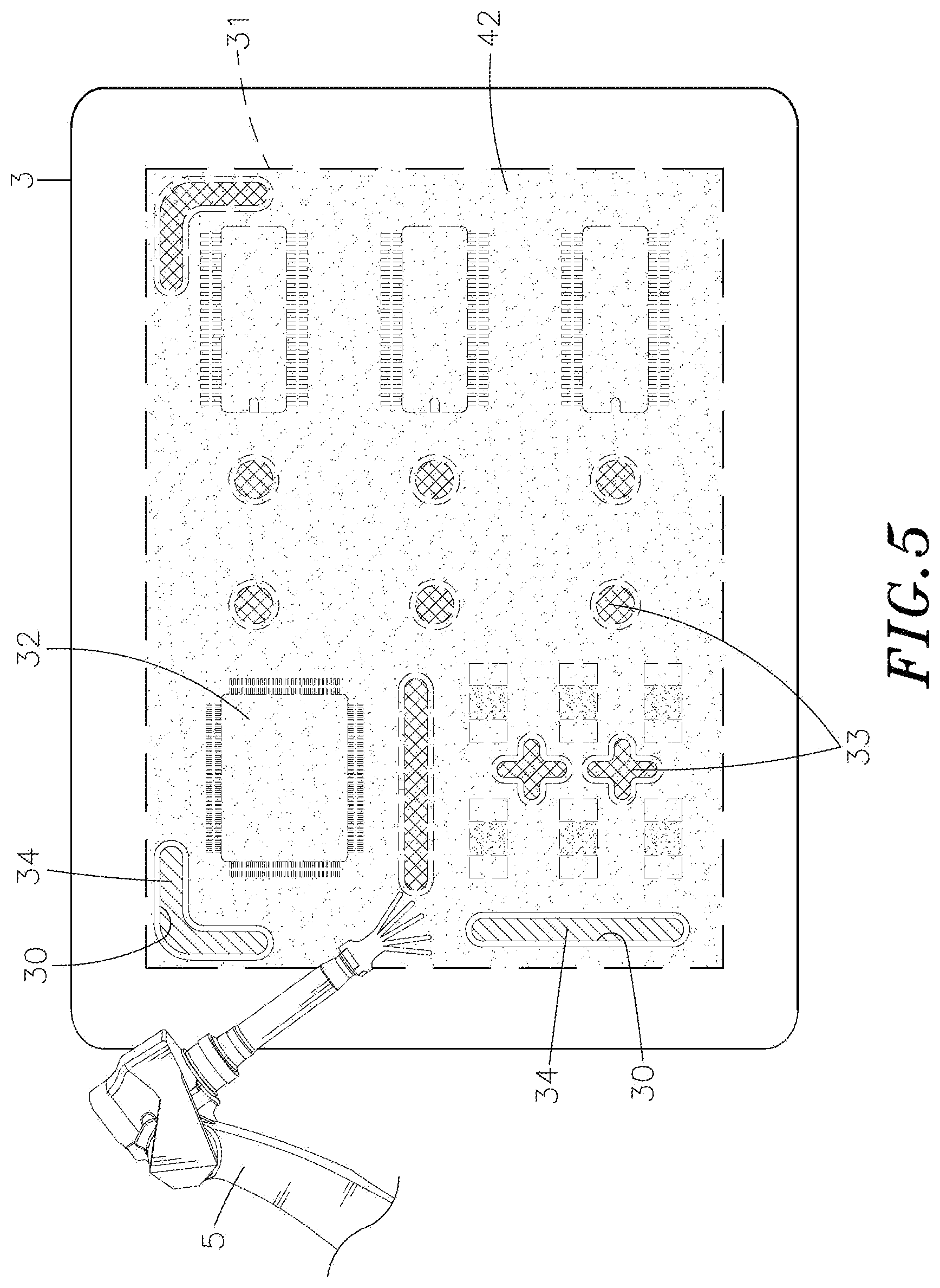 Patent US12621938 Figure 5 – Circuit board structure with shielding and heat dissipation functions, and manufacturing method therefor