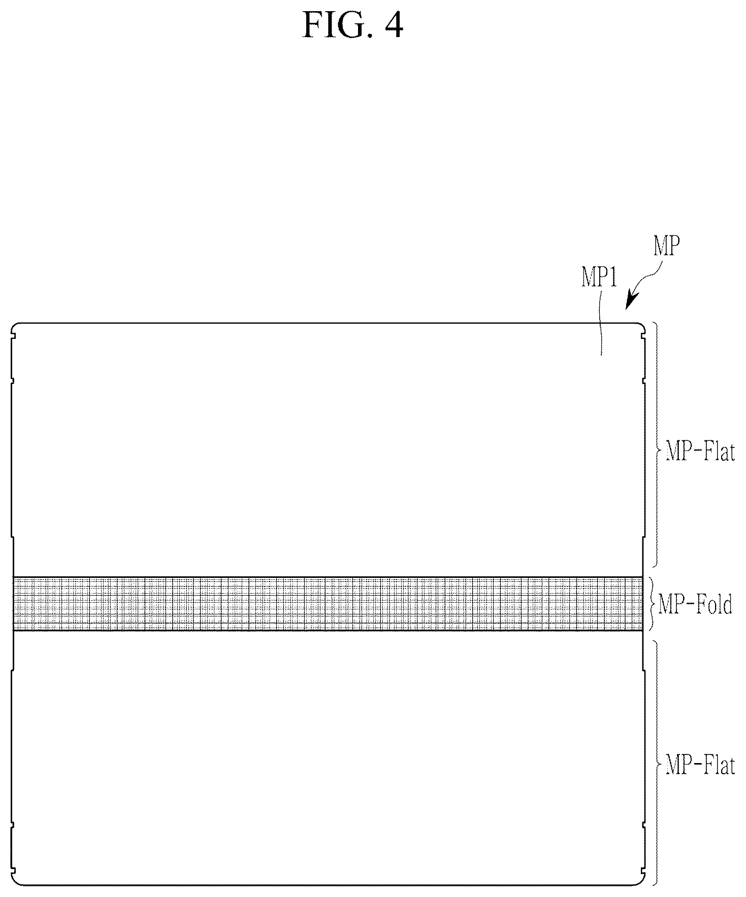 Patent US12621939 Figure 4 – Flexible display device and metal plate therefor