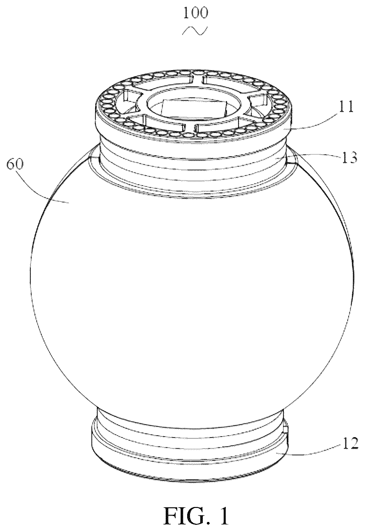 Patent US12621943 Figure 1 – Rotary digital display device