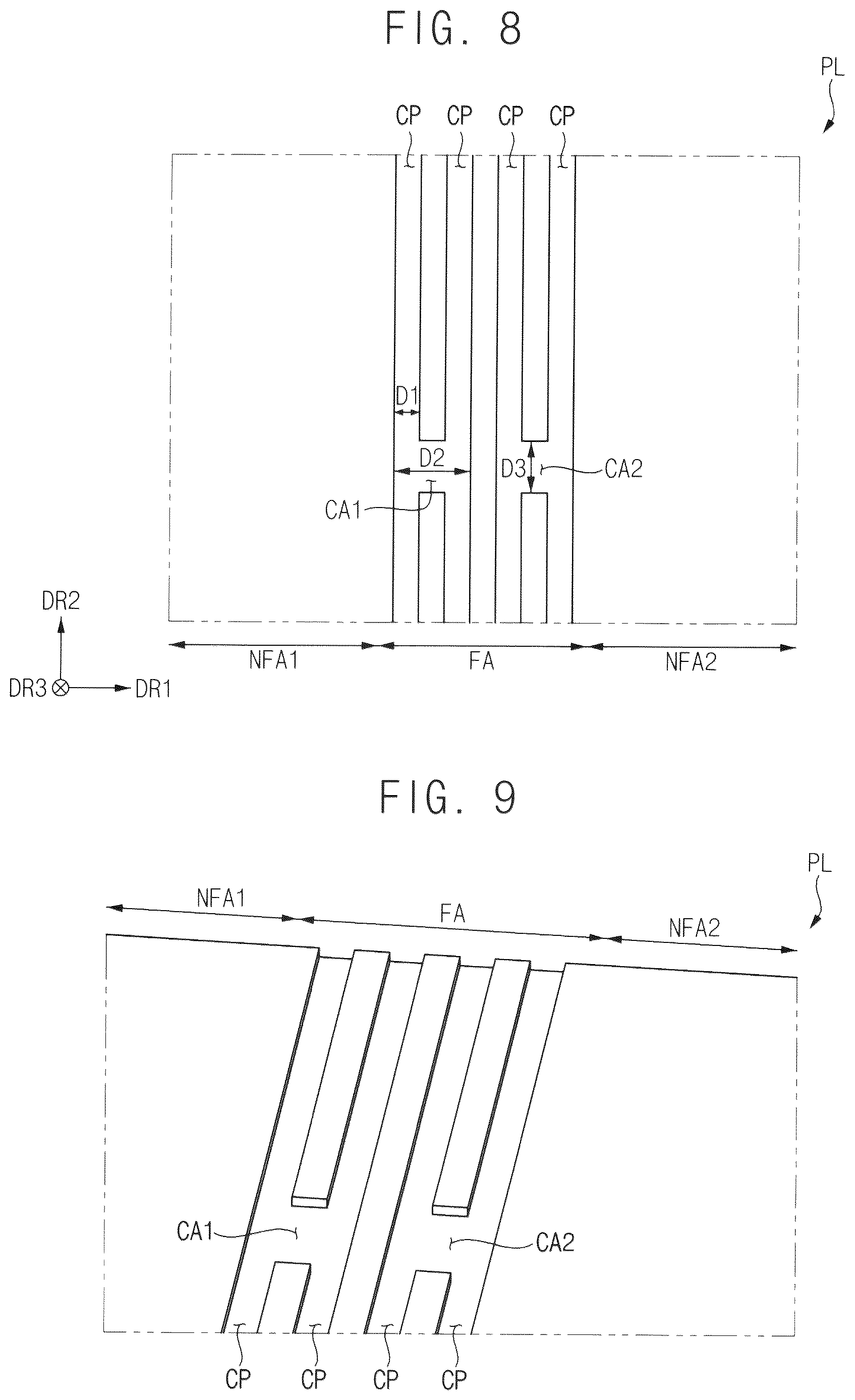 Patent US12621945 Figure 5 – Measurement area for folding area and foldable display device having the same
