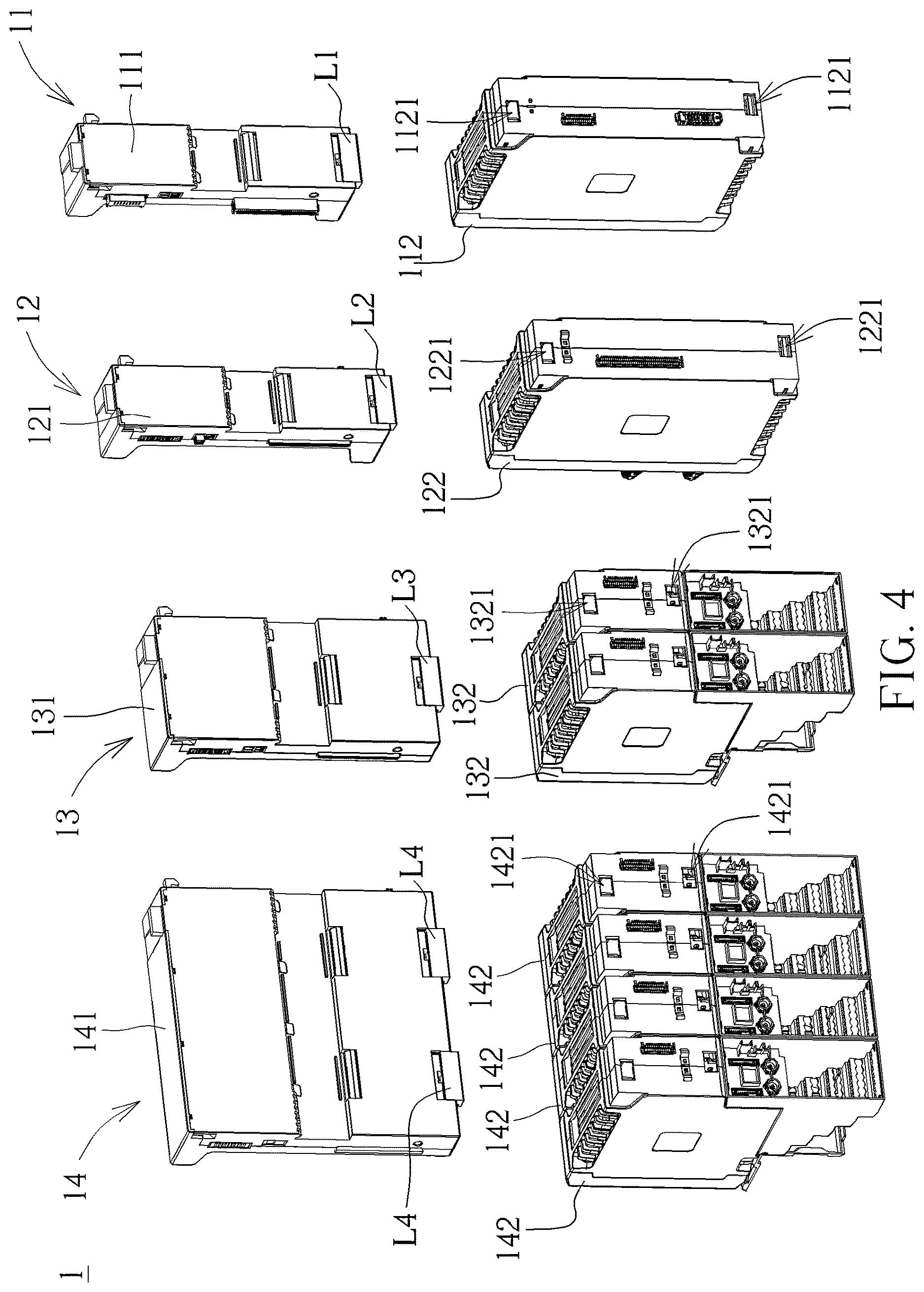 Patent US12621947 Figure 4 – Backplane assembly kit, related detachable assembly kit and related electronic device