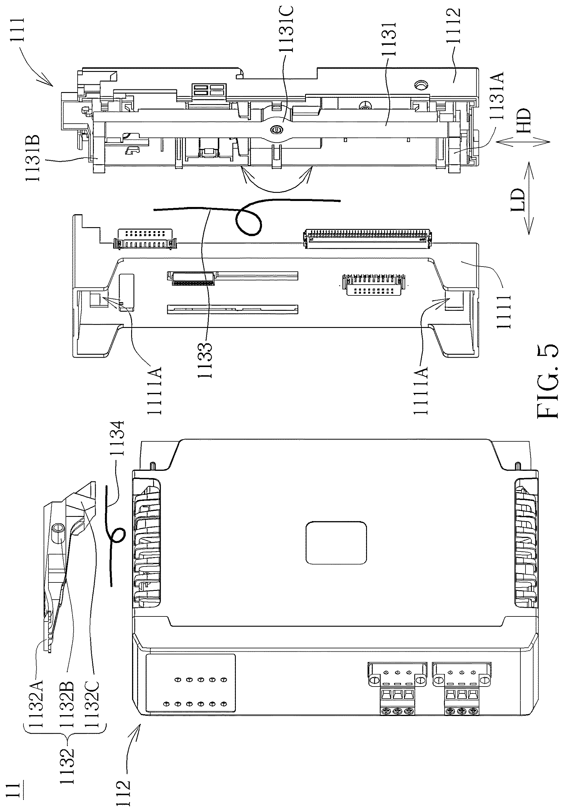 Patent US12621947 Figure 5 – Backplane assembly kit, related detachable assembly kit and related electronic device