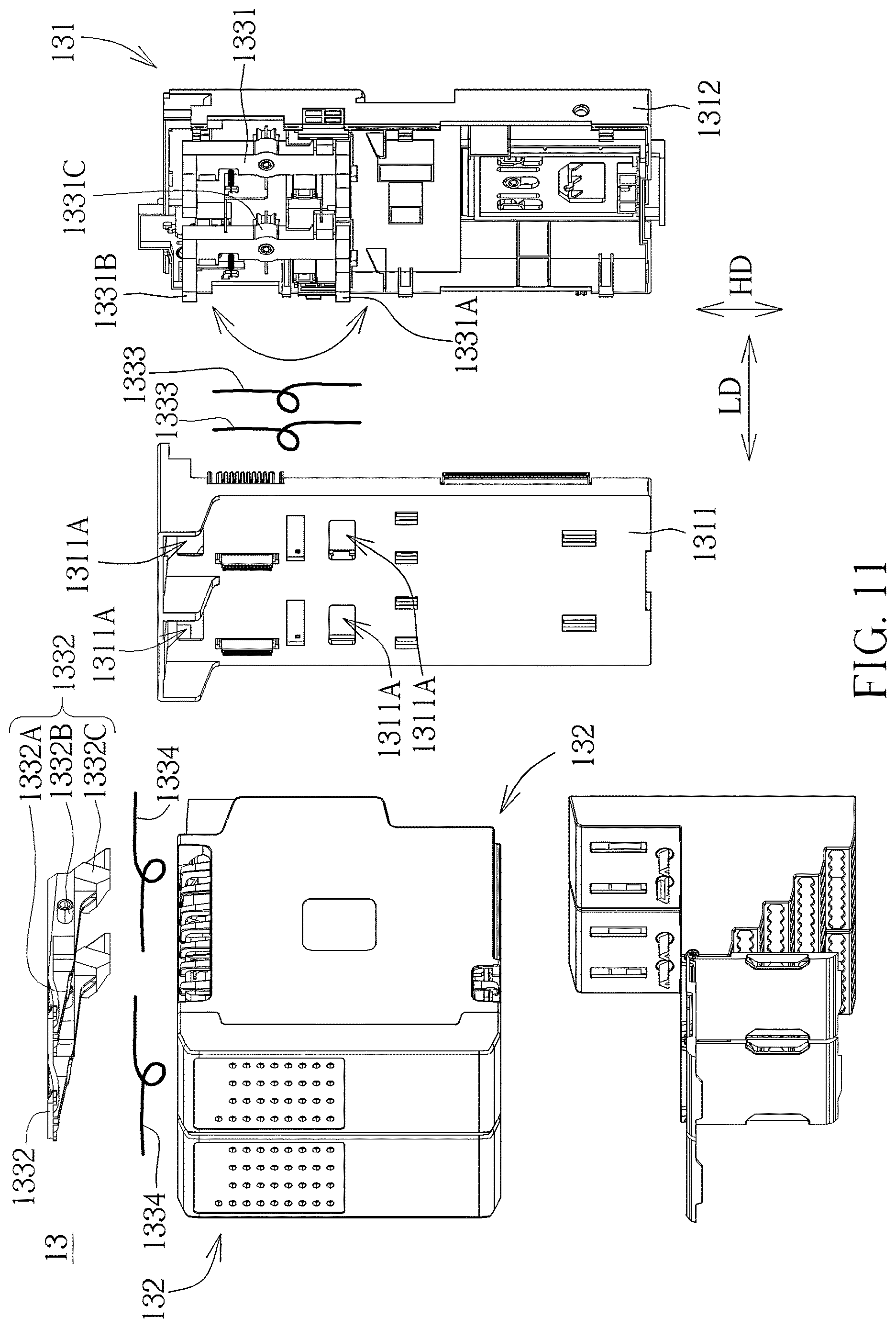 Patent US12621947 Figure 11 – Backplane assembly kit, related detachable assembly kit and related electronic device