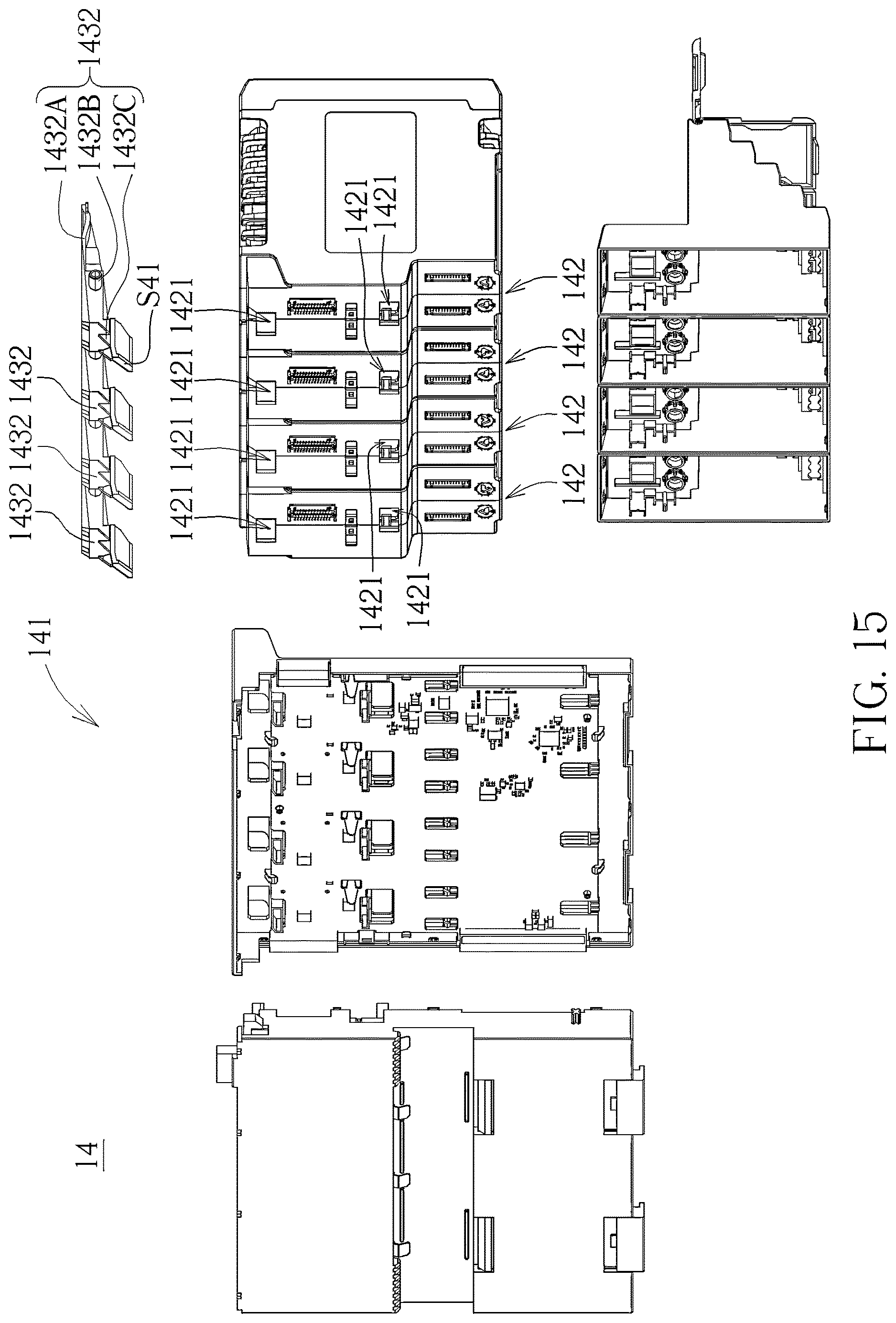 Patent US12621947 Figure 15 – Backplane assembly kit, related detachable assembly kit and related electronic device