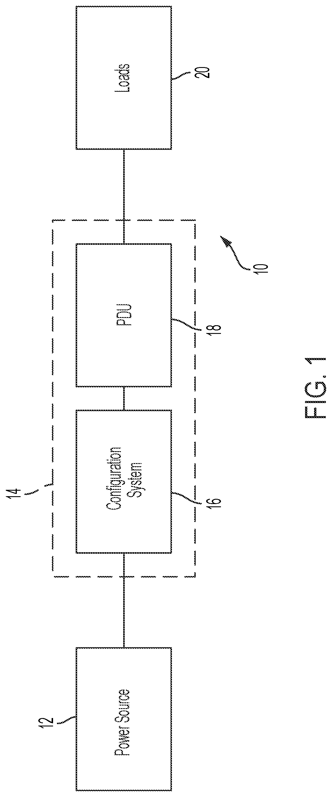 Patent US12621948 Figure 1 – Rack power distribution unit with configurable phase control