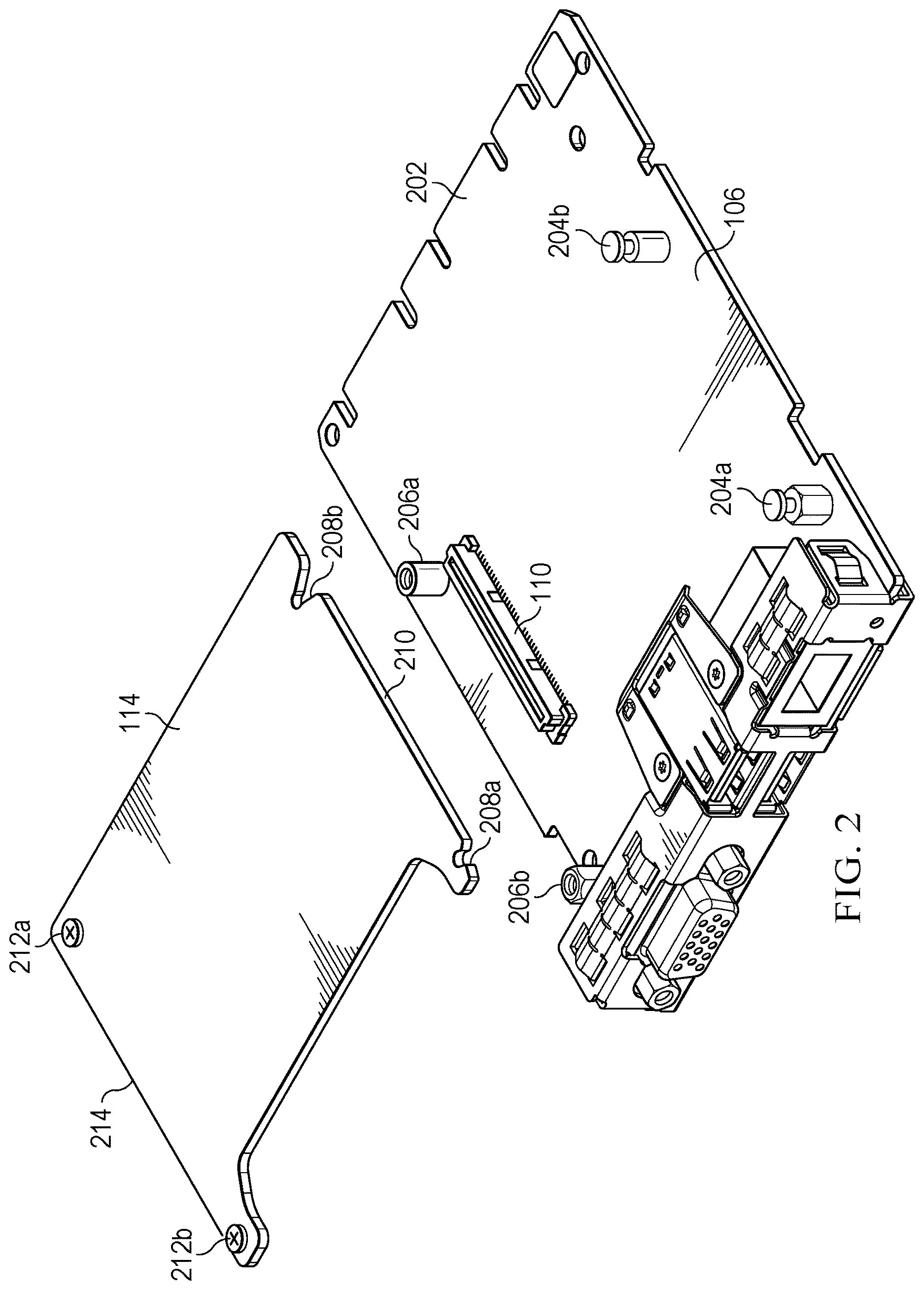 Patent US12621949 Figure 2 – Systems and methods for assembling daughter card to host card