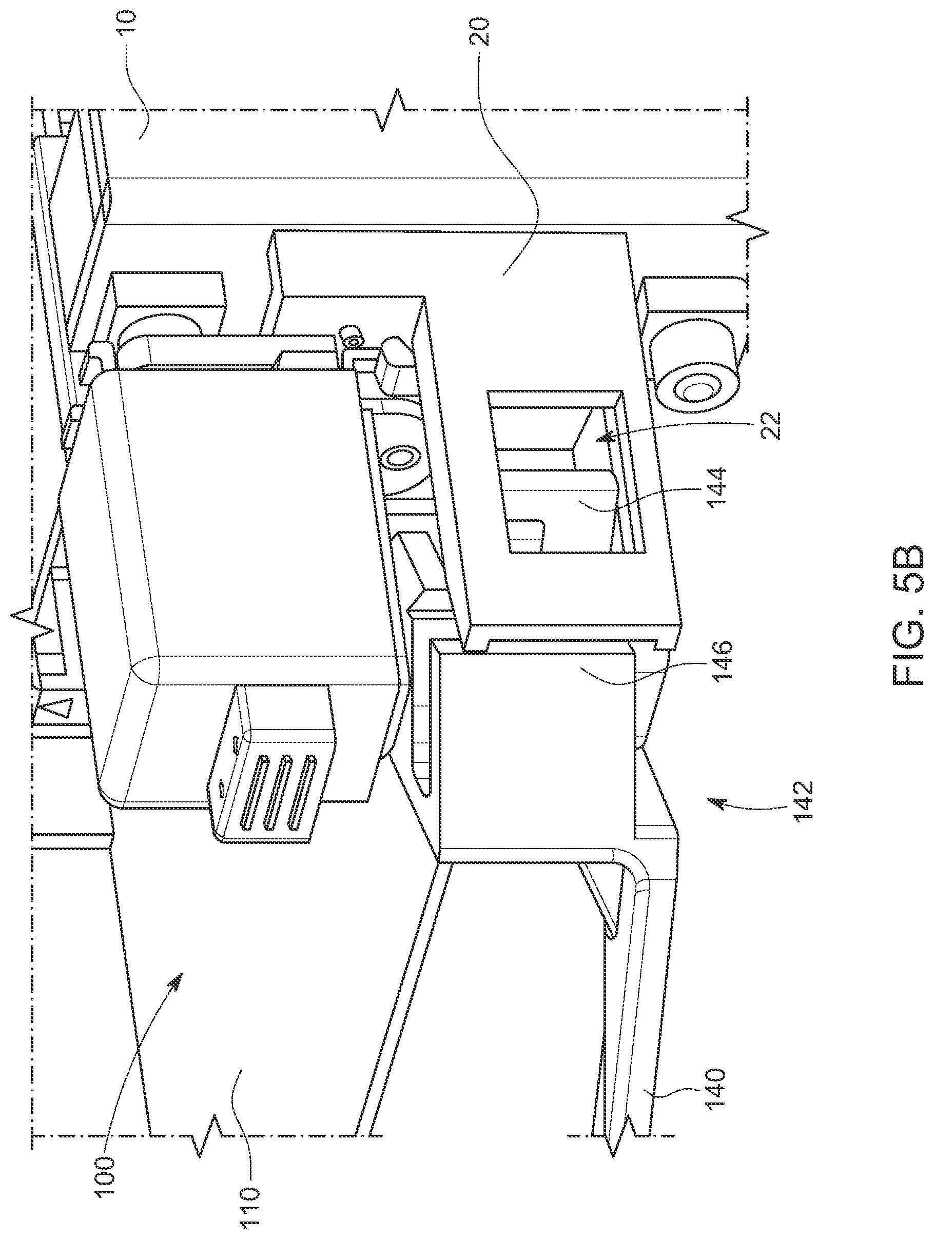 Patent US12621950 Figure 8 – Lockable computing device with movable lever
