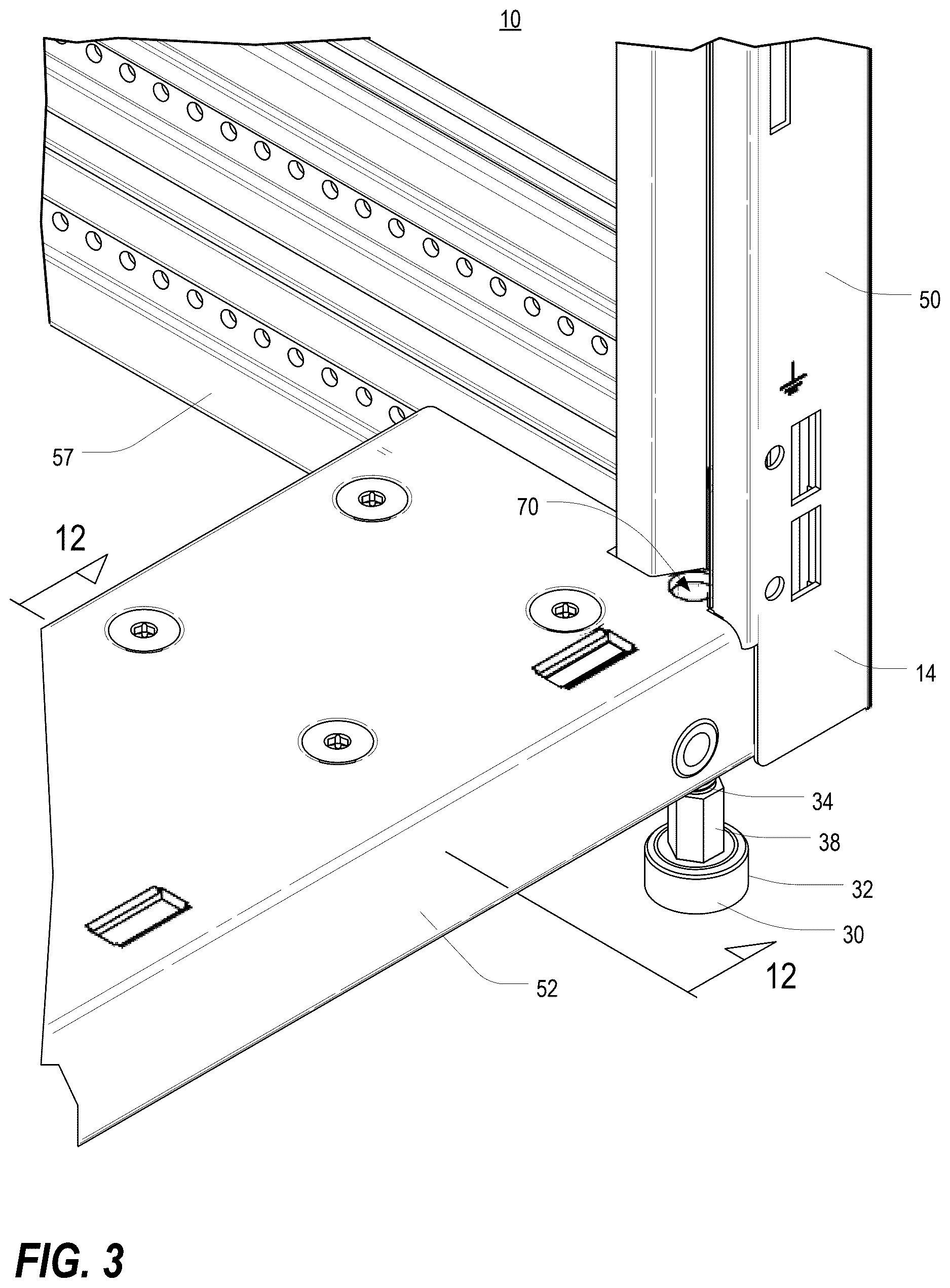 Patent US12621953 Figure 3 – Frame structure for electronic equipment enclosure