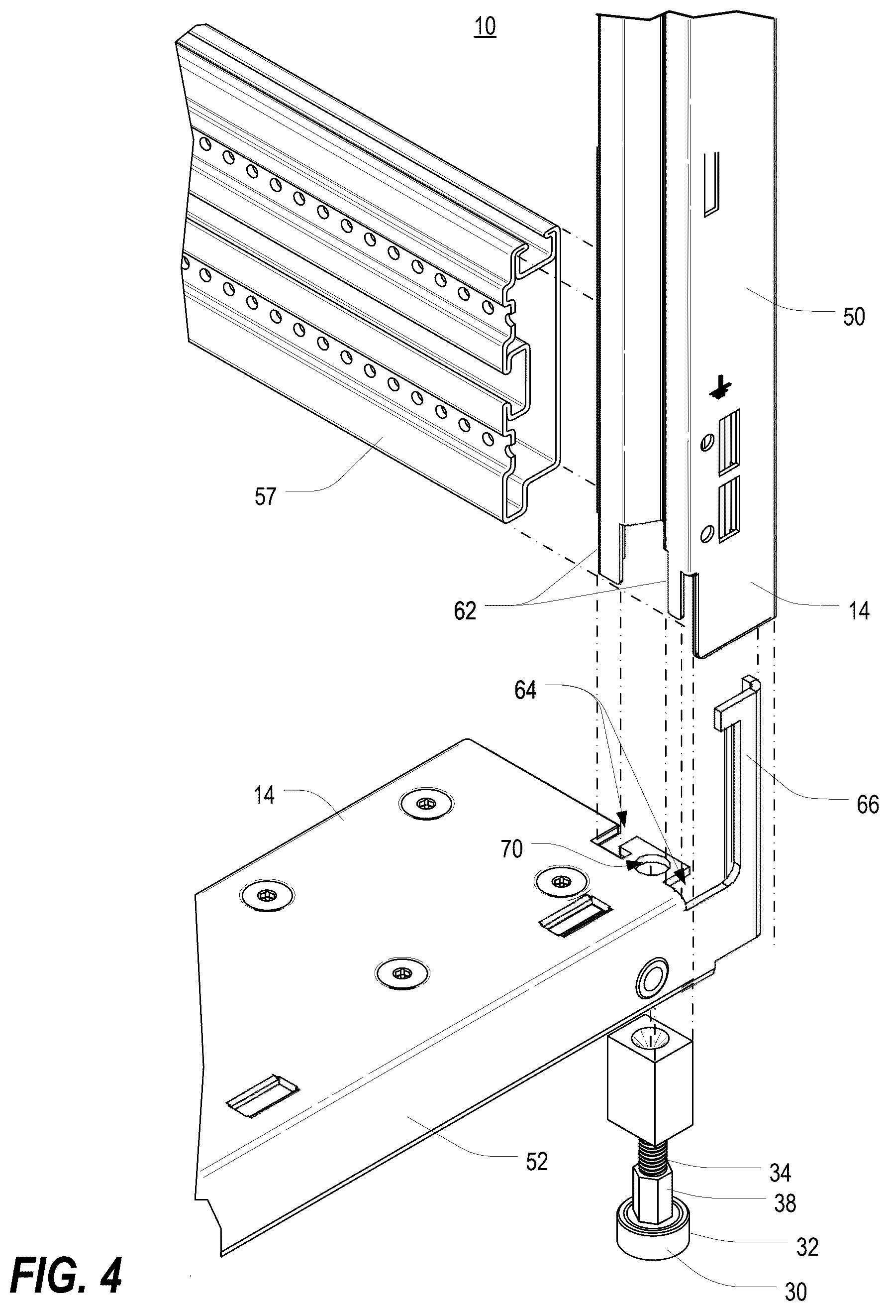 Patent US12621953 Figure 4 – Frame structure for electronic equipment enclosure