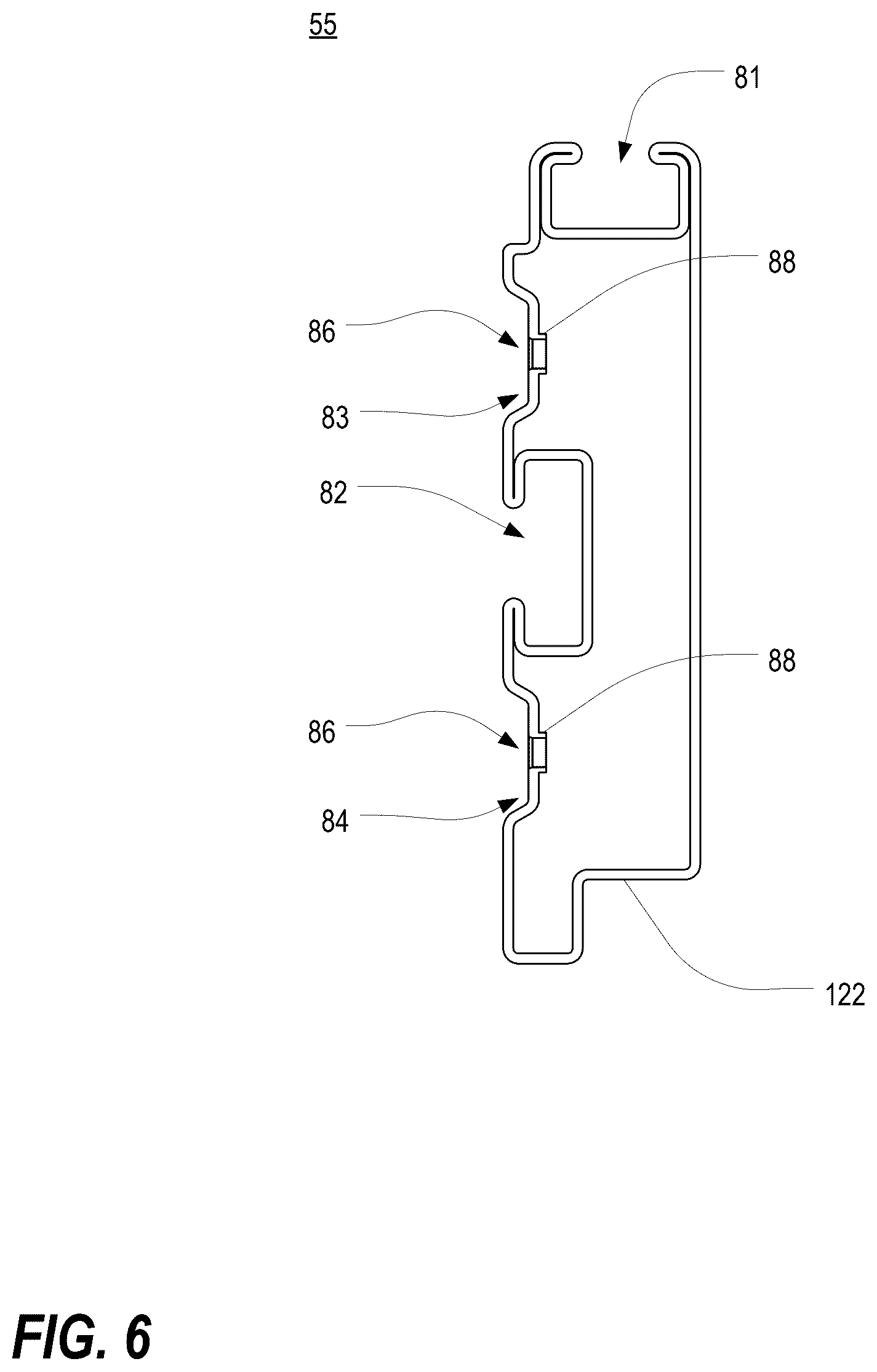 Patent US12621953 Figure 6 – Frame structure for electronic equipment enclosure