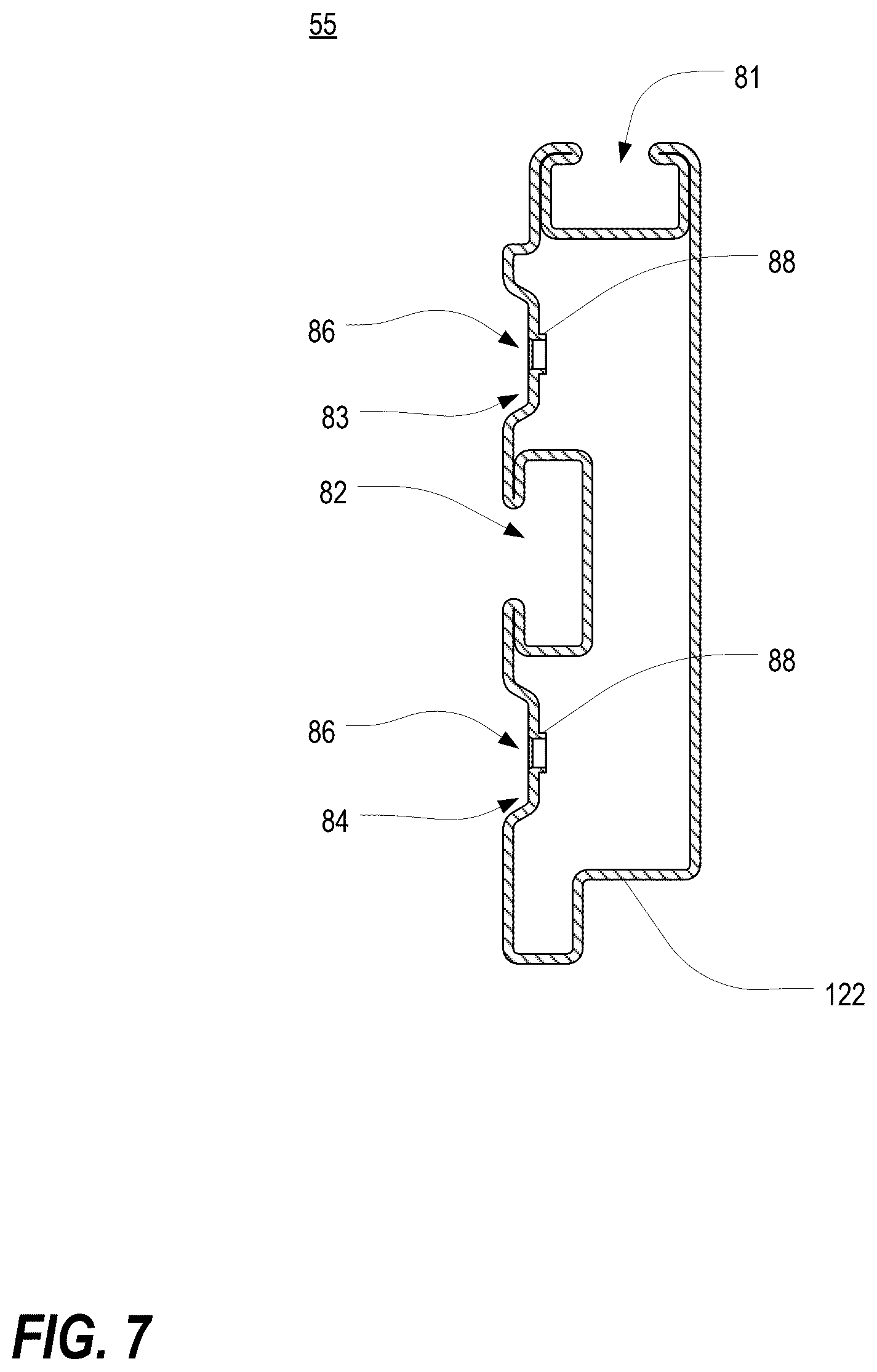 Patent US12621953 Figure 7 – Frame structure for electronic equipment enclosure